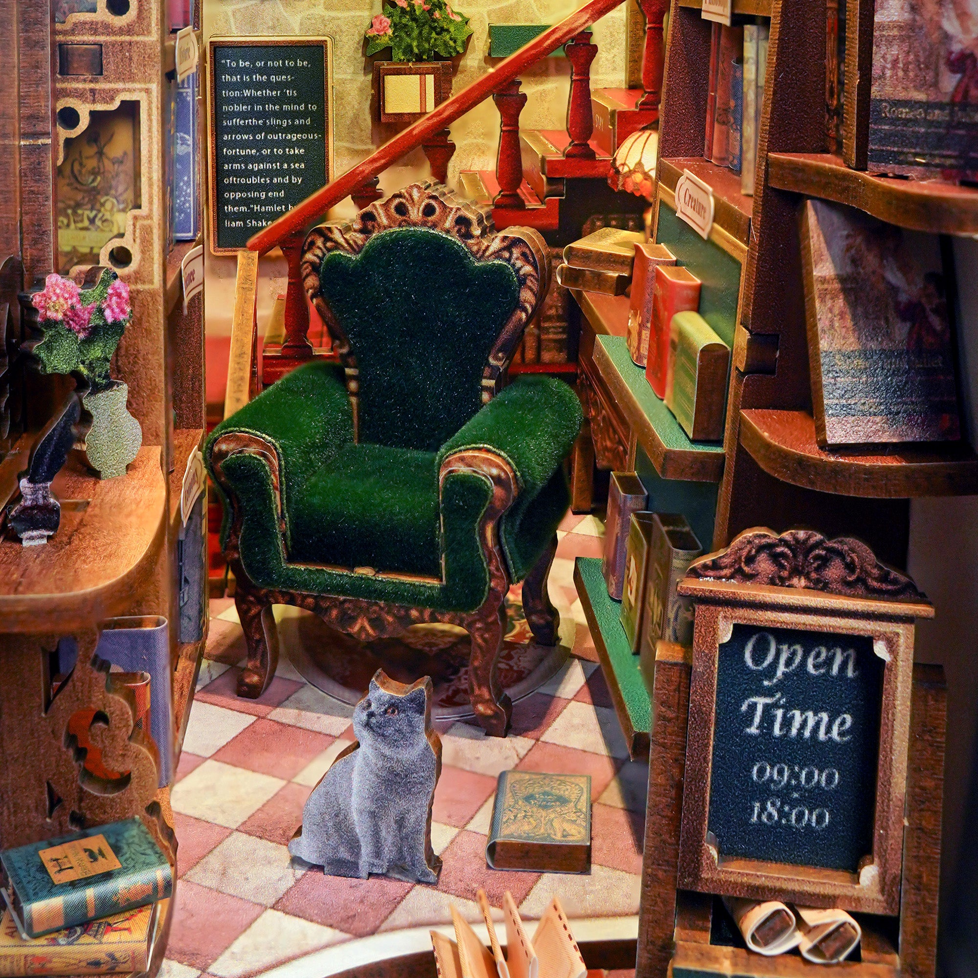 Hands Craft DIY Miniature Book Nook Kit | Left Bank Bookstore