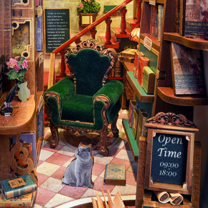 Hands Craft DIY Miniature Book Nook Kit | Left Bank Bookstore