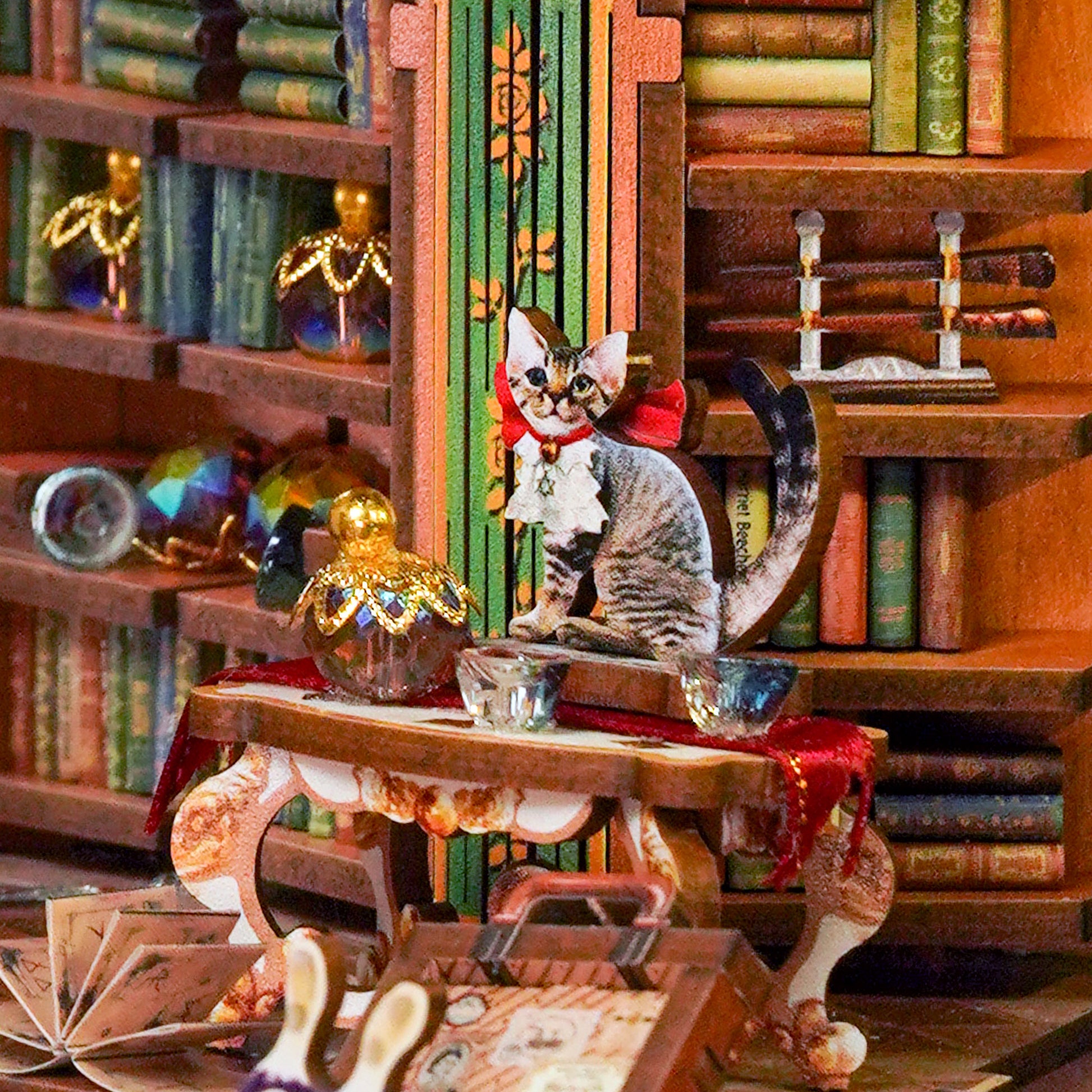 Hands Craft DIY Miniature Book Nook Kit | Magical Library