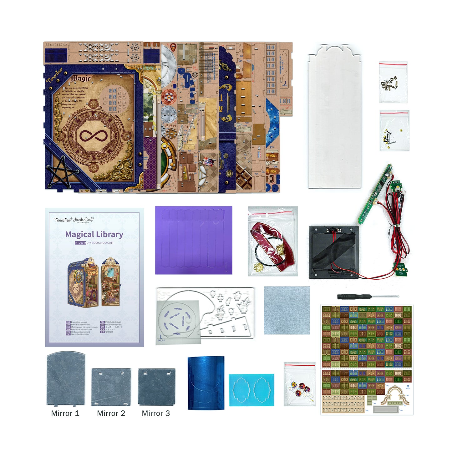 Hands Craft DIY Miniature Book Nook Kit | Magical Library