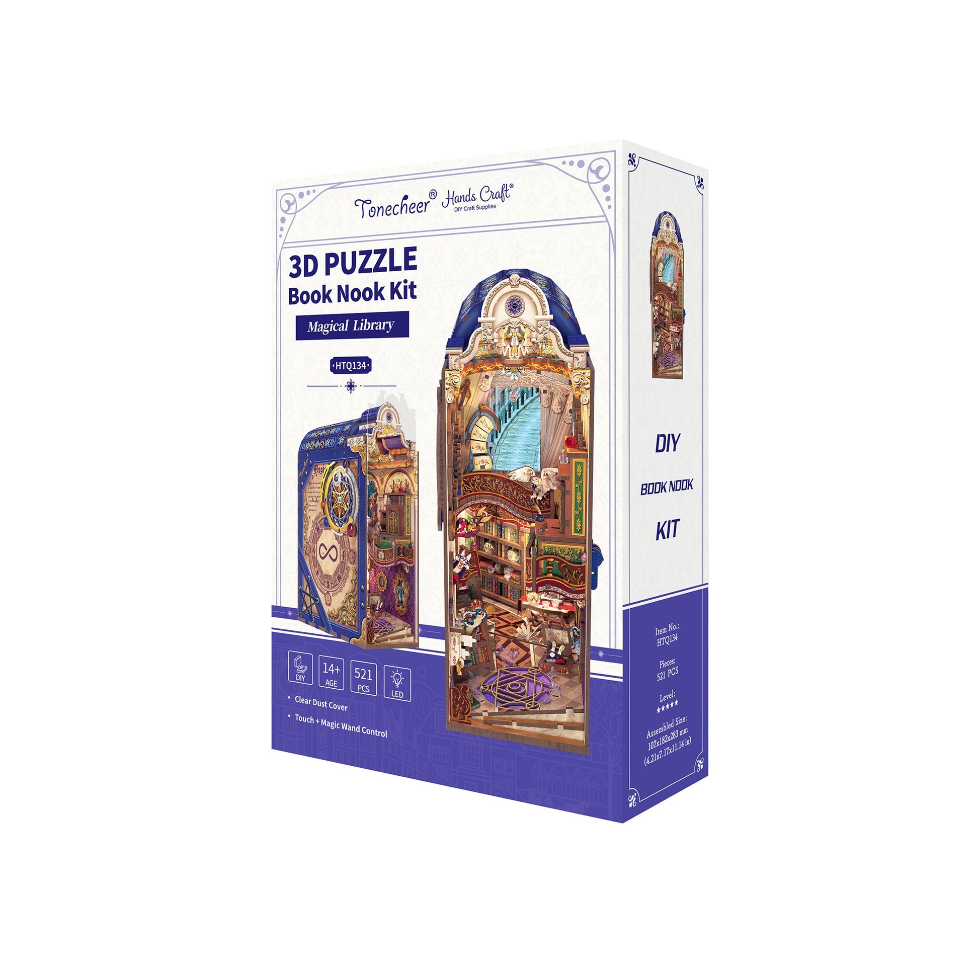 Hands Craft DIY Miniature Book Nook Kit | Magical Library