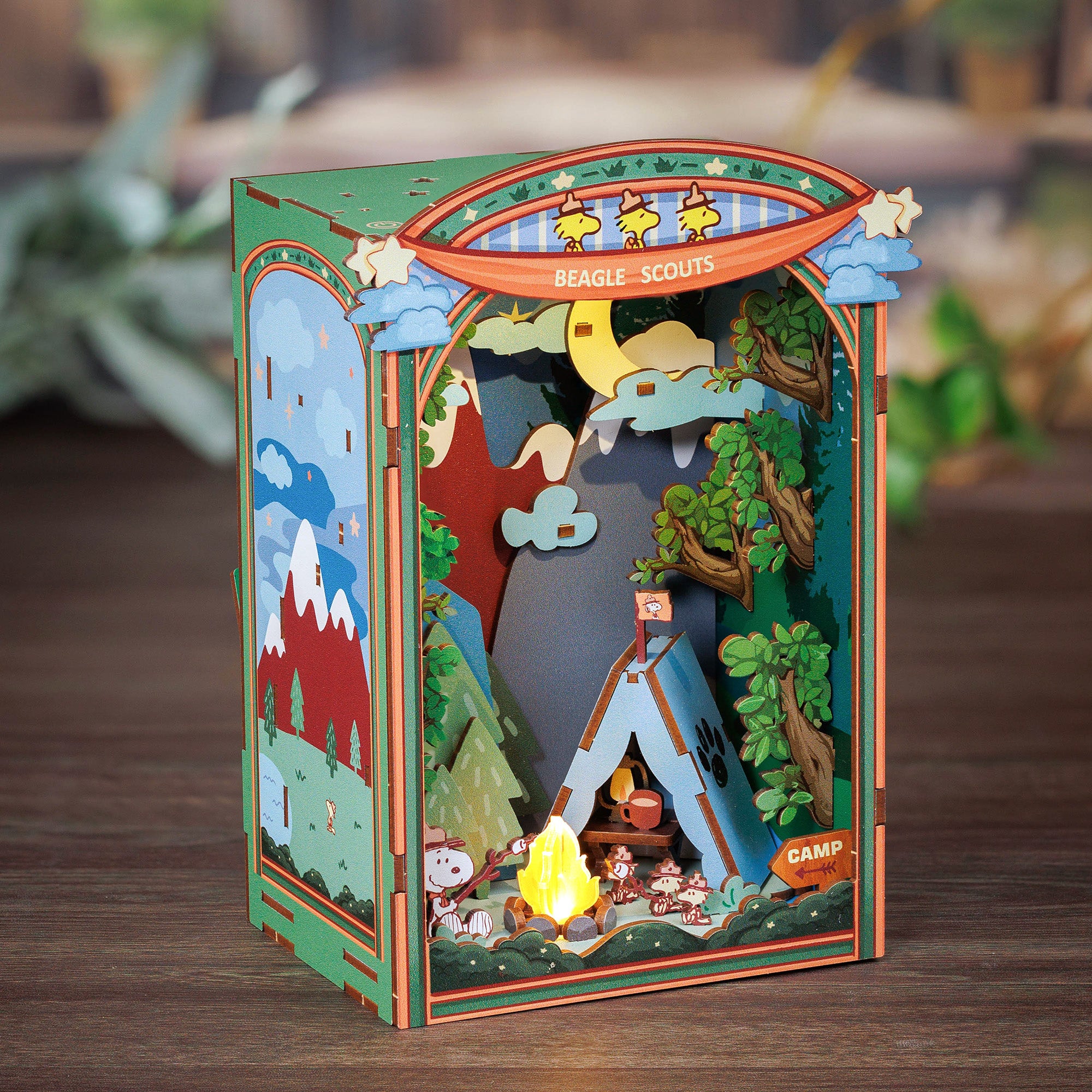 Hands Craft DIY Miniature Book Nook Kit | Peanuts® Snoopy’s Beagle Scouts