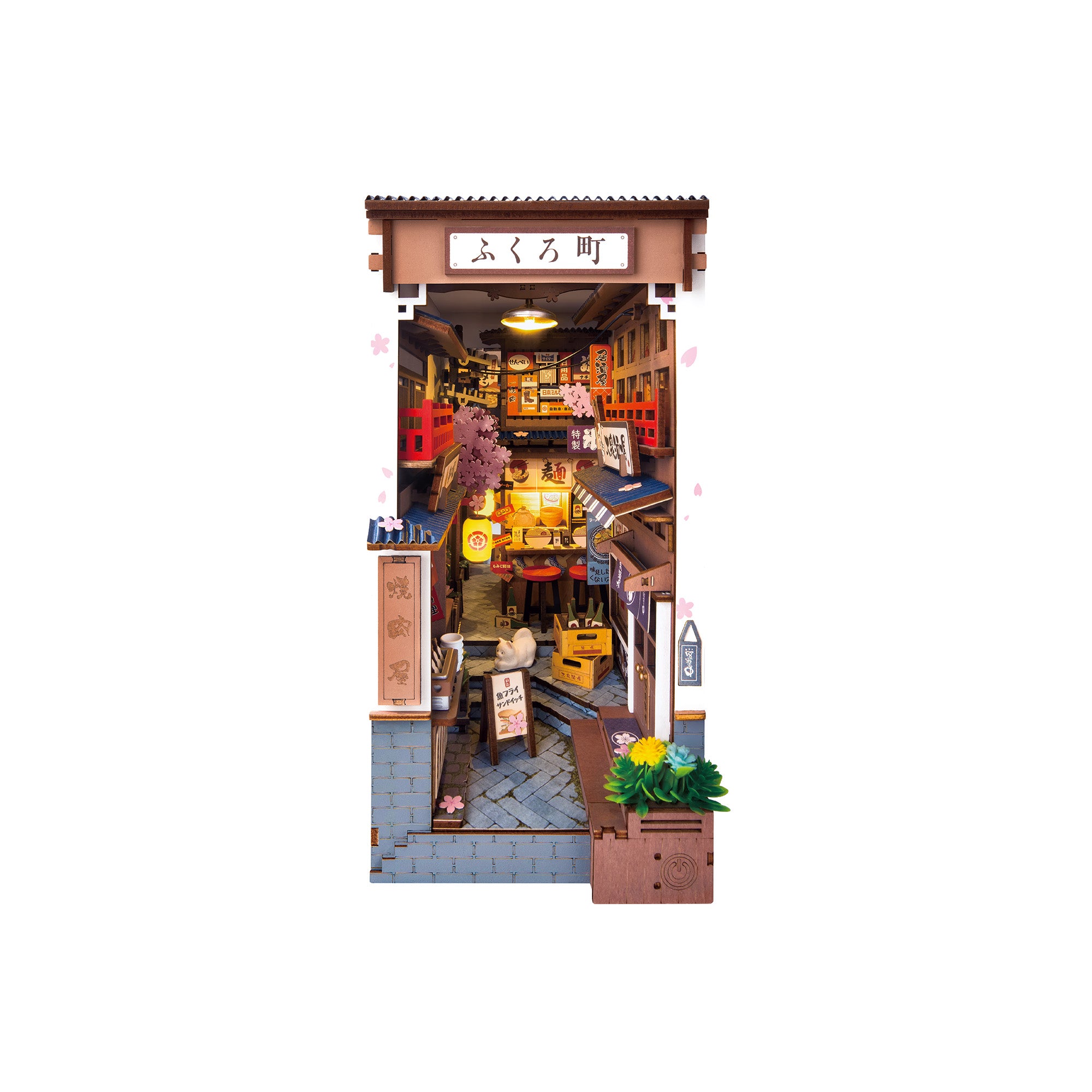 Hands Craft DIY Miniature Book Nook Kit | Sakura Wine Alley