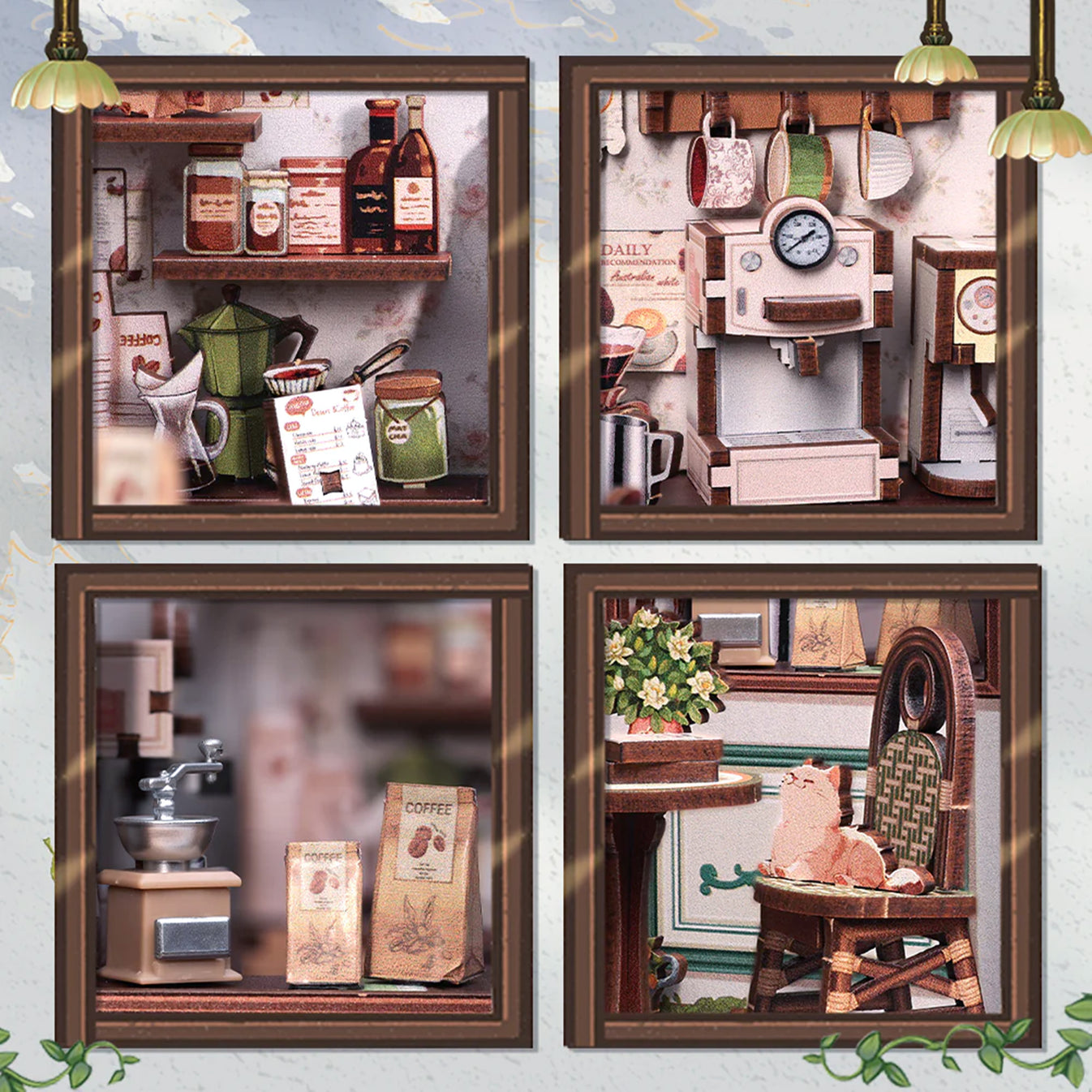 Hands Craft DIY Miniature Book Nook Kit | Sunny Café – Hands Craft US, Inc.