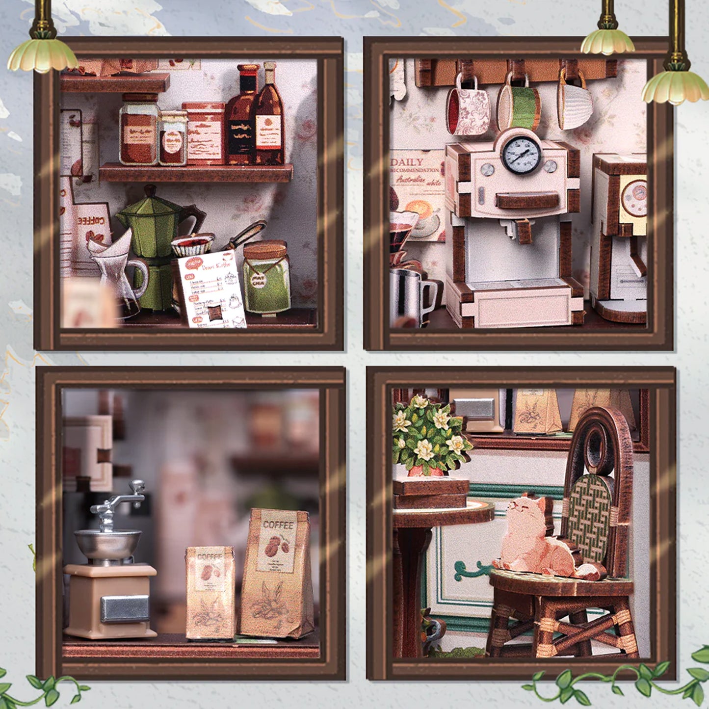 Hands Craft DIY Miniature Book Nook Kit | Sunny Café