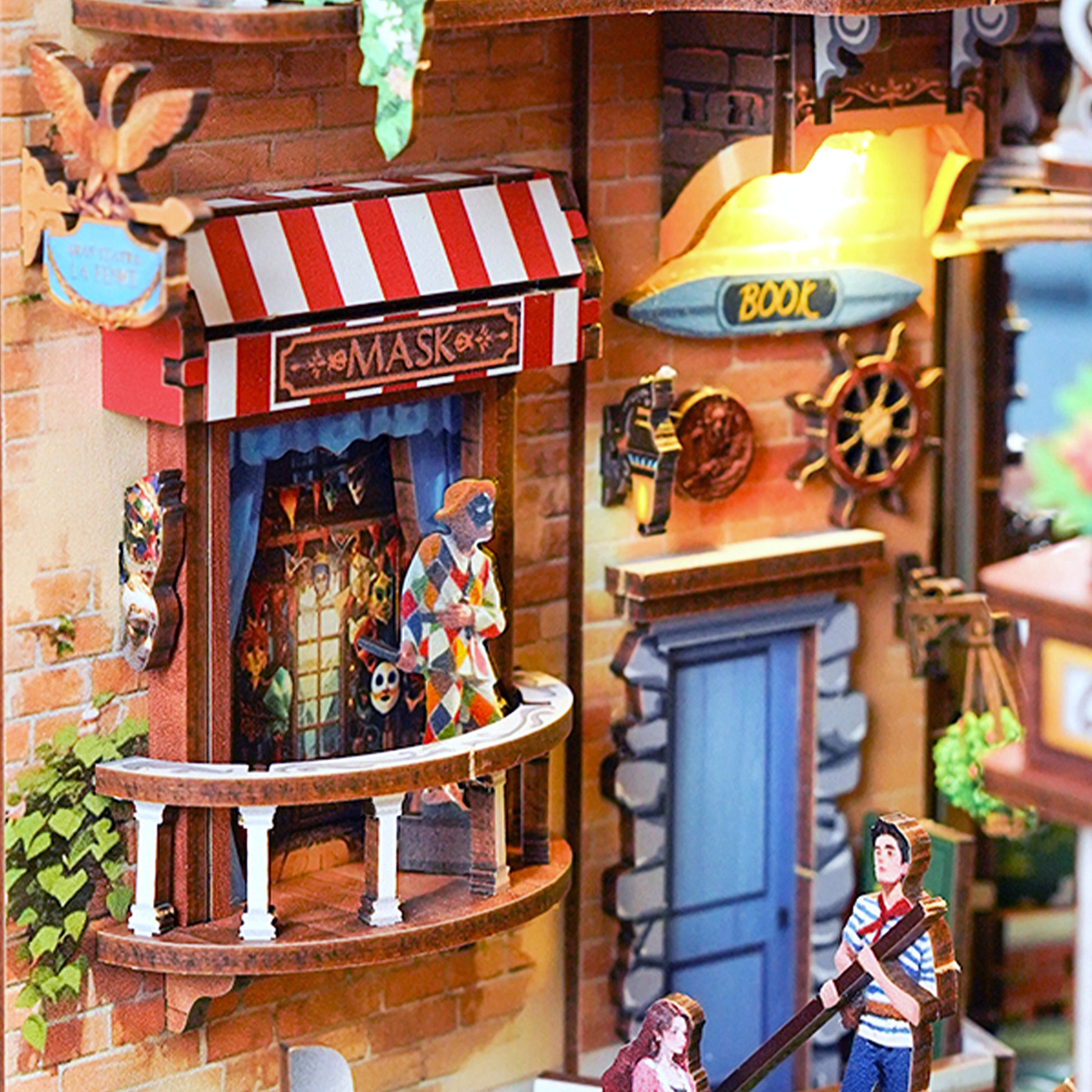 Hands Craft DIY Miniature Book Nook Kit | Venetian Dreams