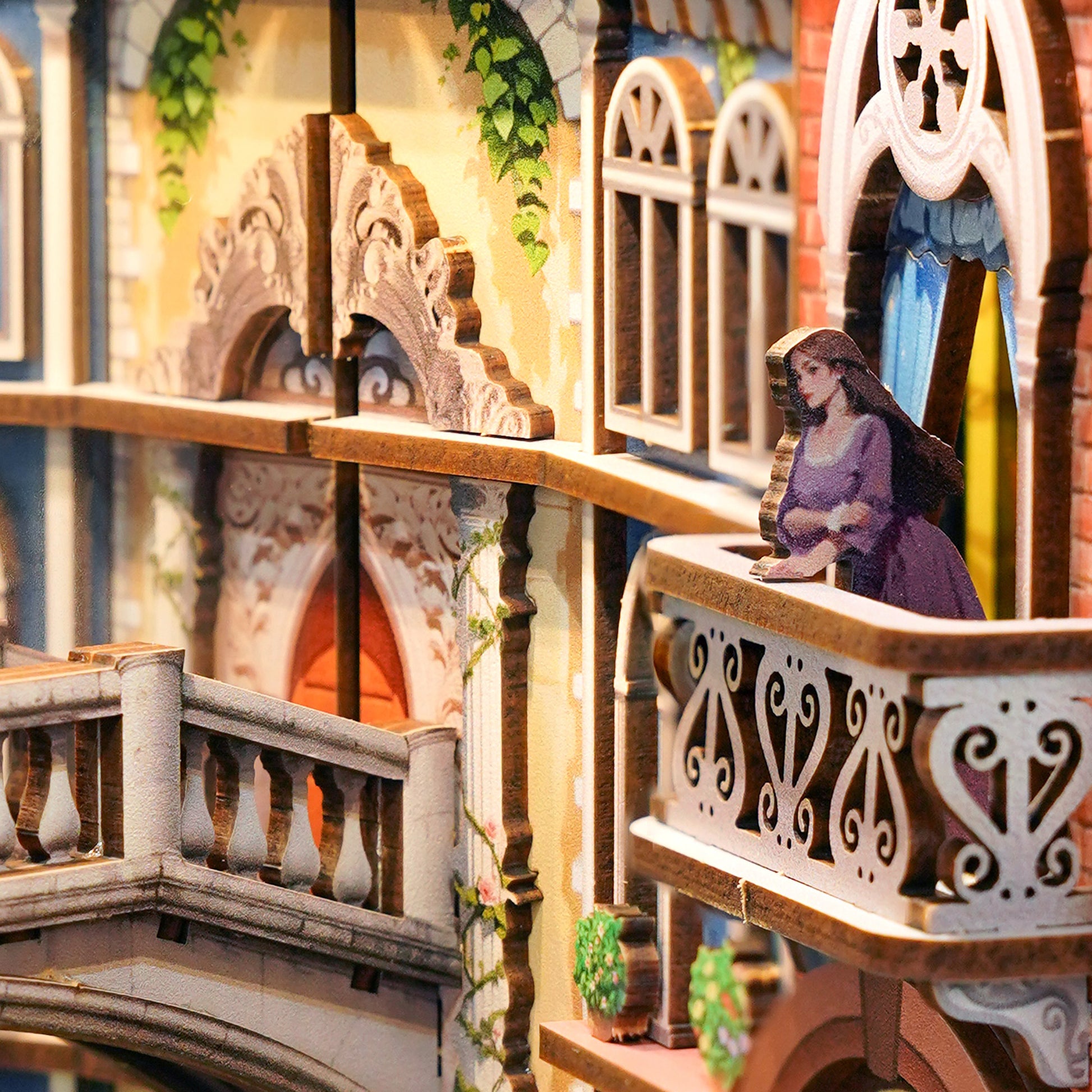 Hands Craft DIY Miniature Book Nook Kit | Venetian Dreams