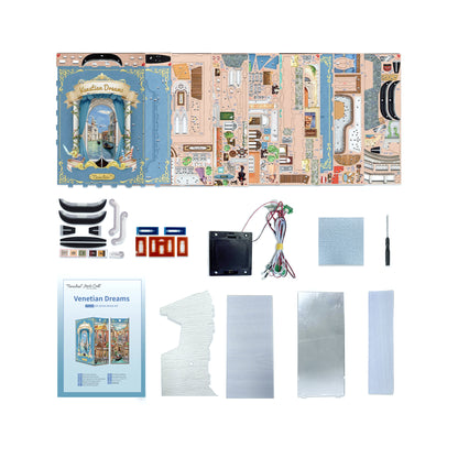 Hands Craft DIY Miniature Book Nook Kit | Venetian Dreams