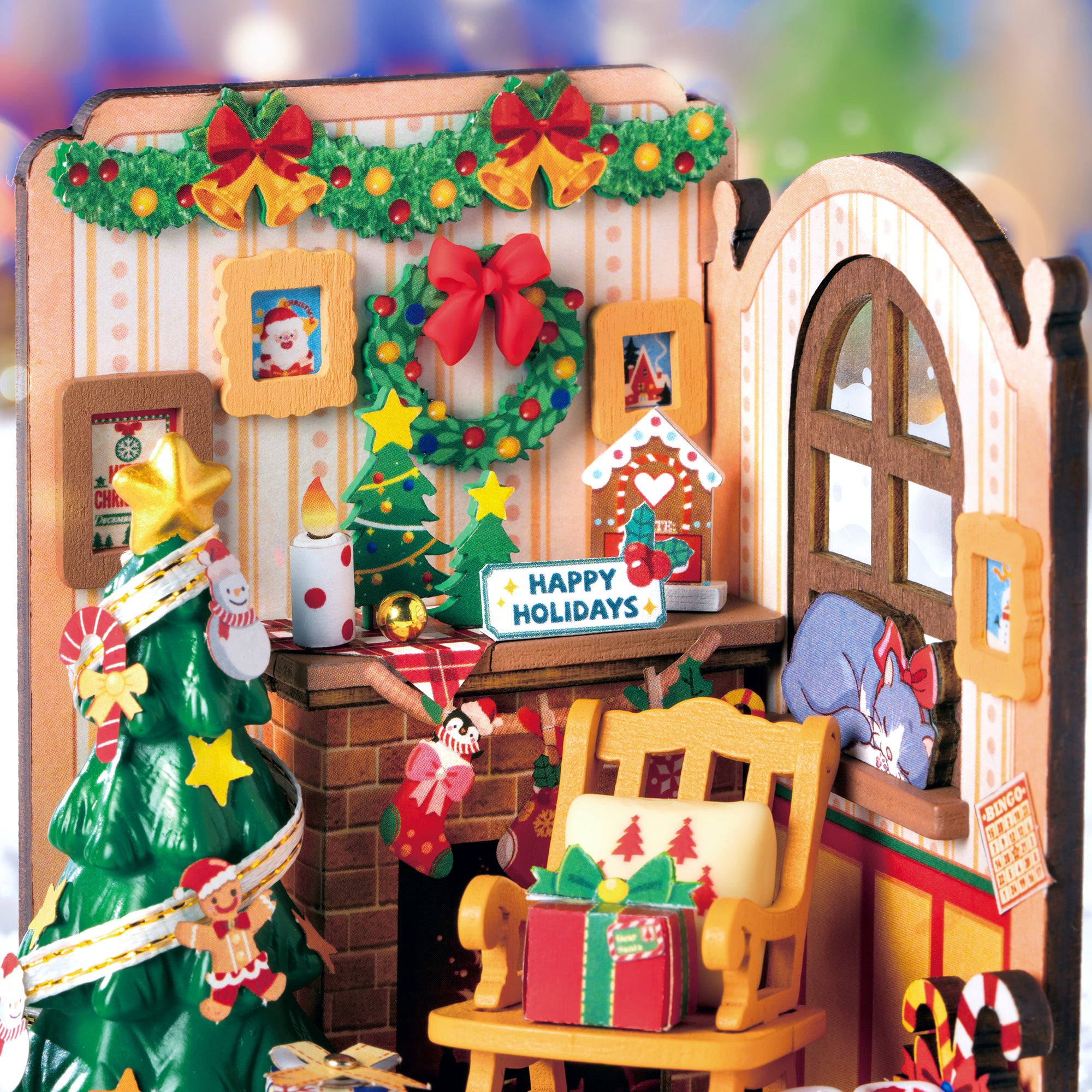 Hands Craft DIY Miniature House Kit | Christmas Fireplace