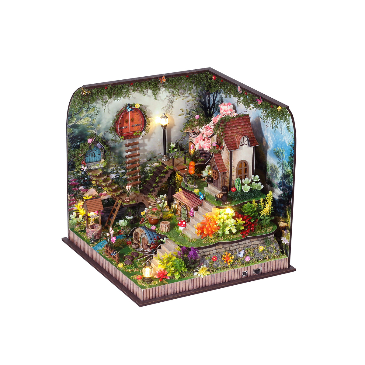 1:12 Scale Miniature Fairy Garden Accessories - Set Of 7 Assorted Flower Pots