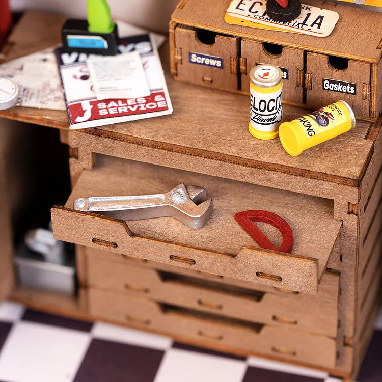 Hands Craft DIY Miniature House Kit | Garage Workshop