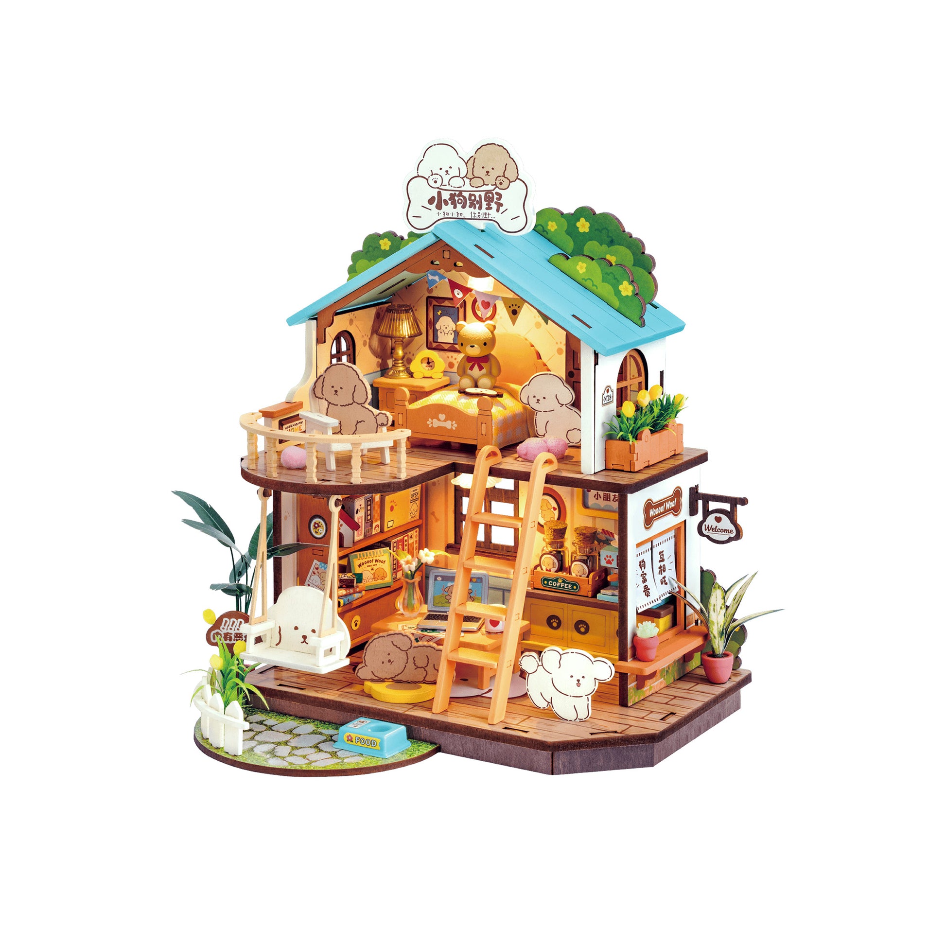 Hands Craft DIY Miniature House Kit | Puppy's Cozy Villa
