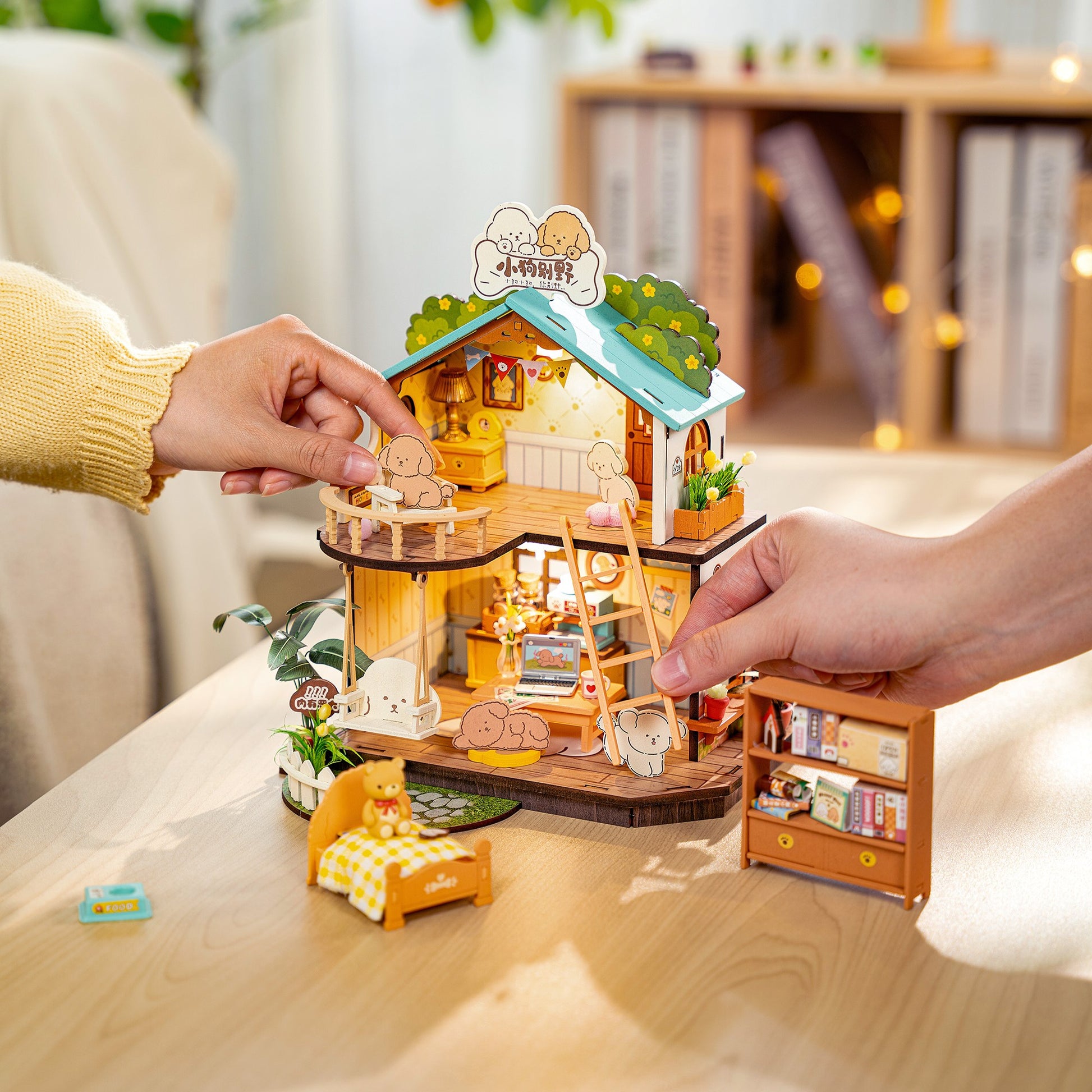 Hands Craft DIY Miniature House Kit | Puppy's Cozy Villa