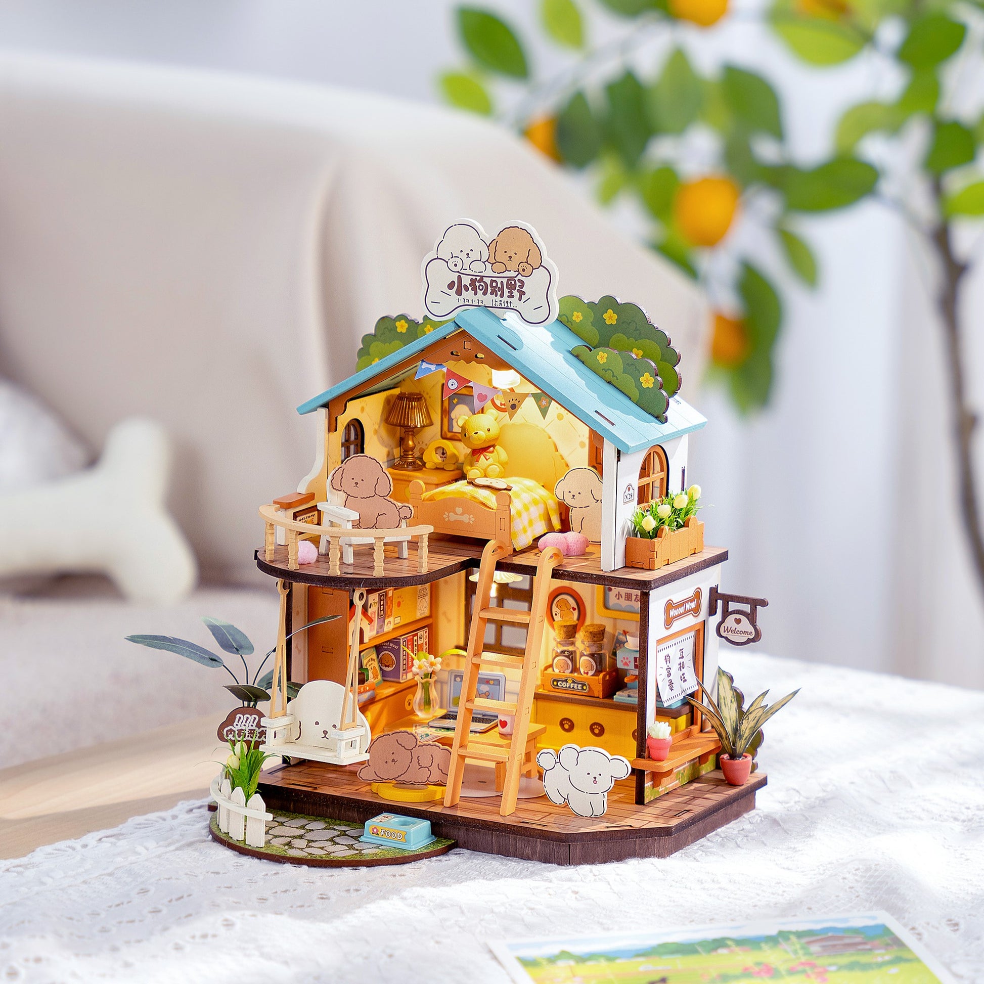 Hands Craft DIY Miniature House Kit | Puppy's Cozy Villa