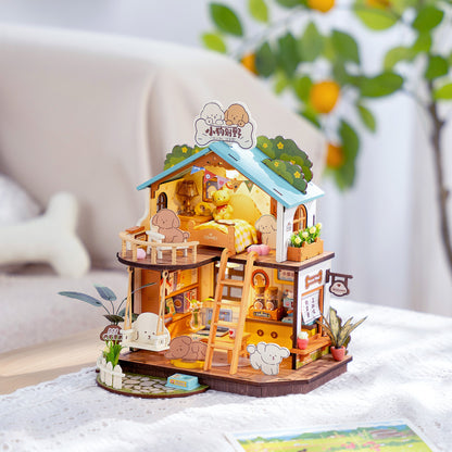 Hands Craft DIY Miniature House Kit | Puppy's Cozy Villa