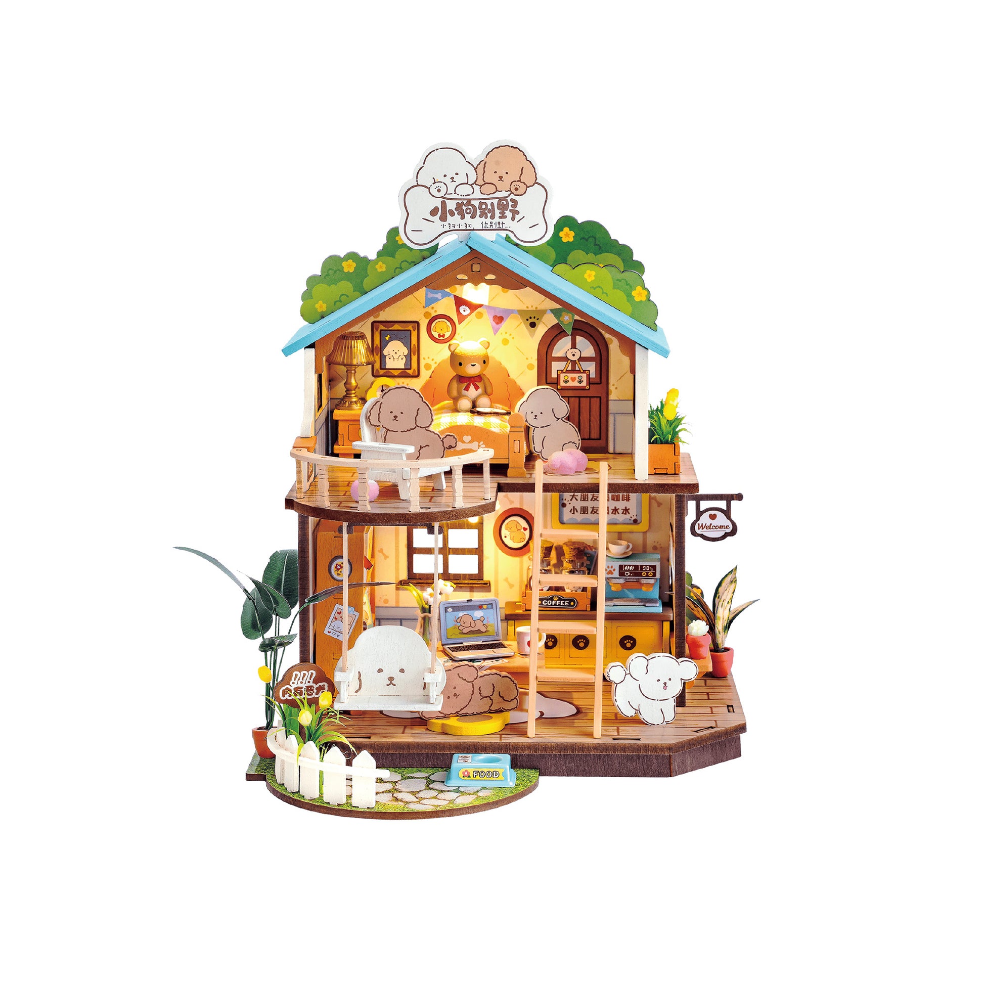 Hands Craft DIY Miniature House Kit | Puppy's Cozy Villa