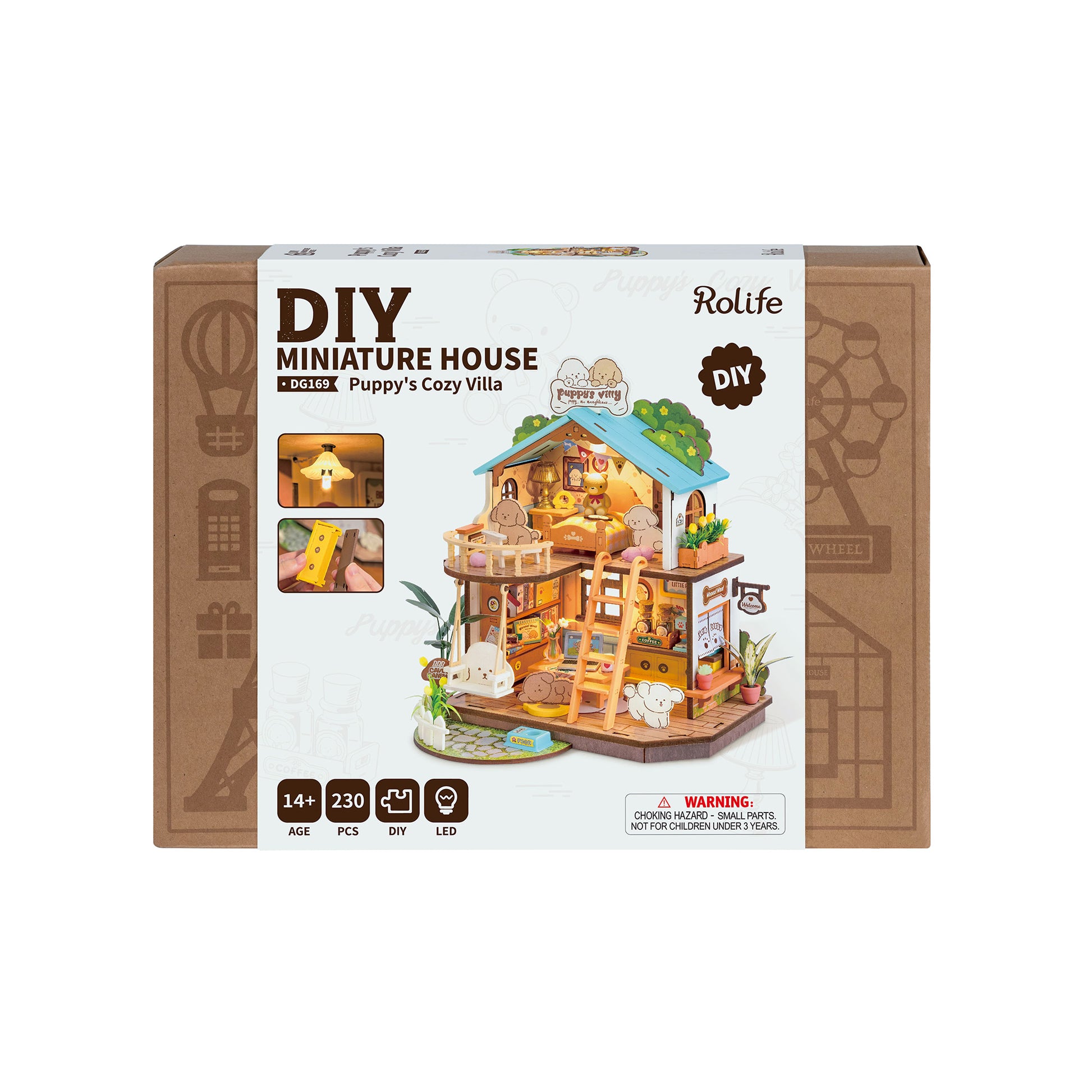 Hands Craft DIY Miniature House Kit | Puppy's Cozy Villa