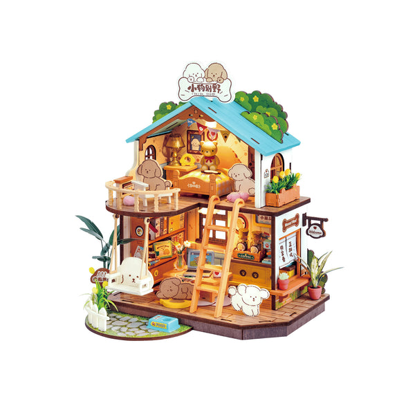 ドールハウス/ミニチュア/ハンドメイド② Hands Craft DIY Miniature House Kit | Puppy's Cozy Villa