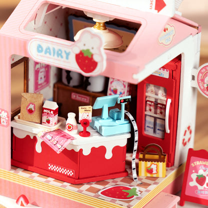 Hands Craft DIY Miniature House Kit | Strawberry Milk Box