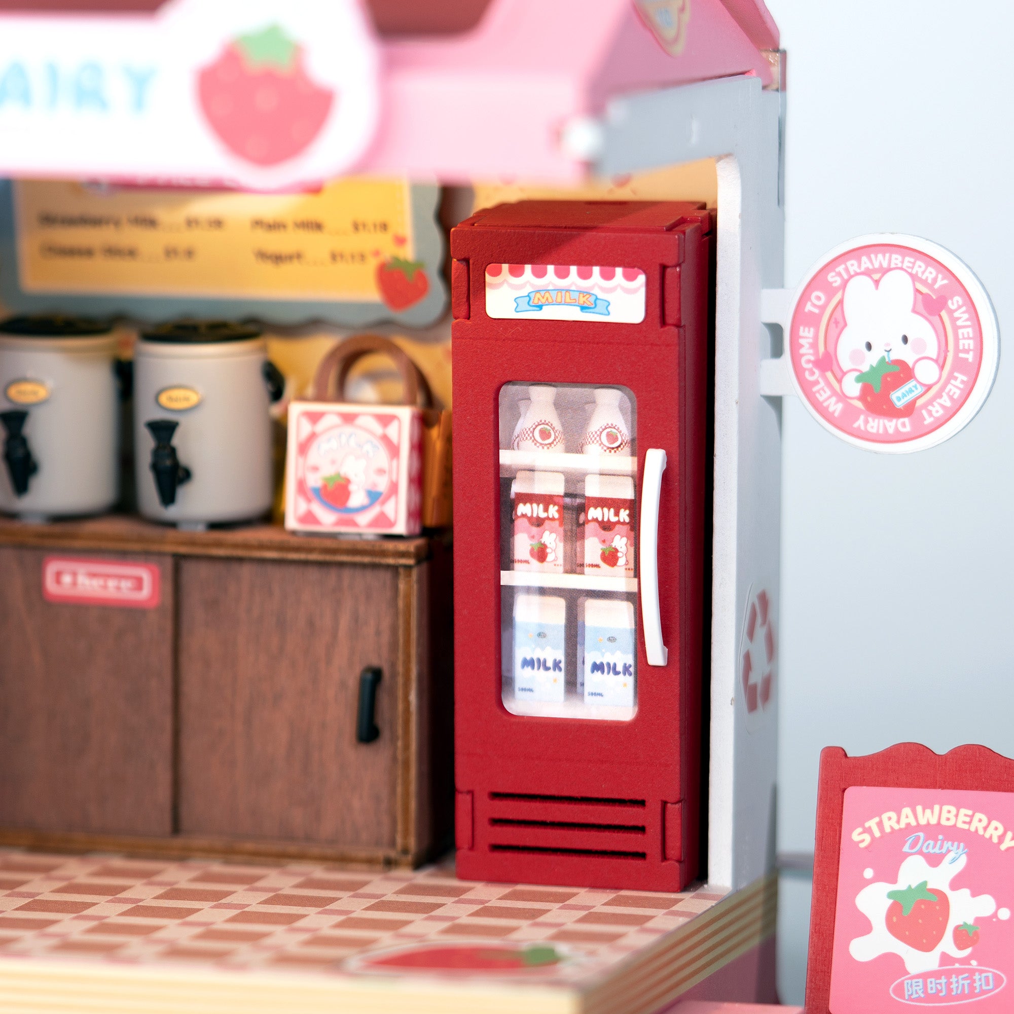 Hands Craft DIY Miniature House Kit | Strawberry Milk Box