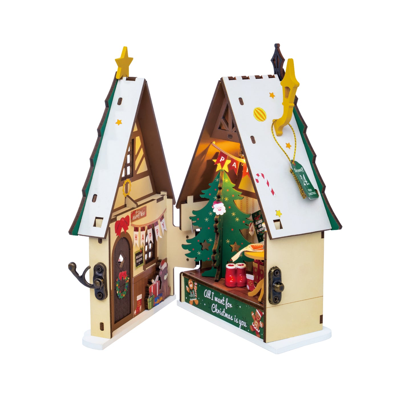 Hands Craft DIY Miniature House Kit | Twinkling Christmas House