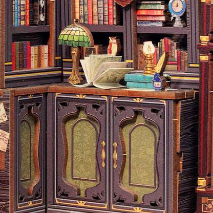 Hands Craft DIY Miniature Kit Book Nook | Owl Bookstore