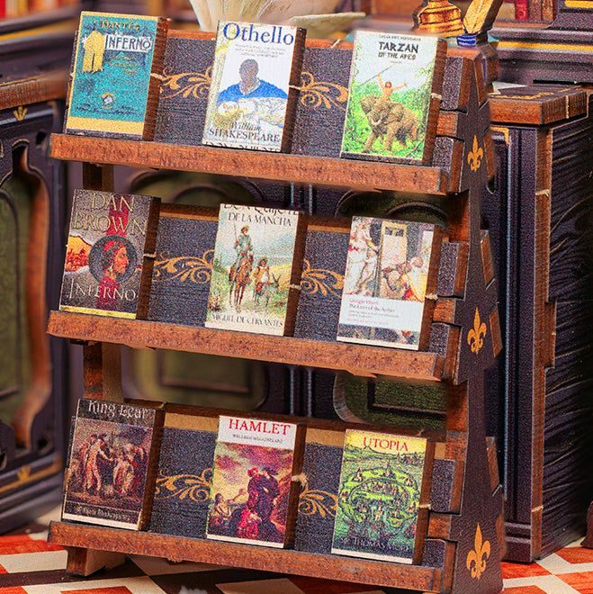 Hands Craft DIY Miniature Kit Book Nook | Owl Bookstore