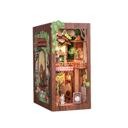 Hands Craft DIY Miniature Kit Book Nook | Squirrel Collector w/ Dust Cover