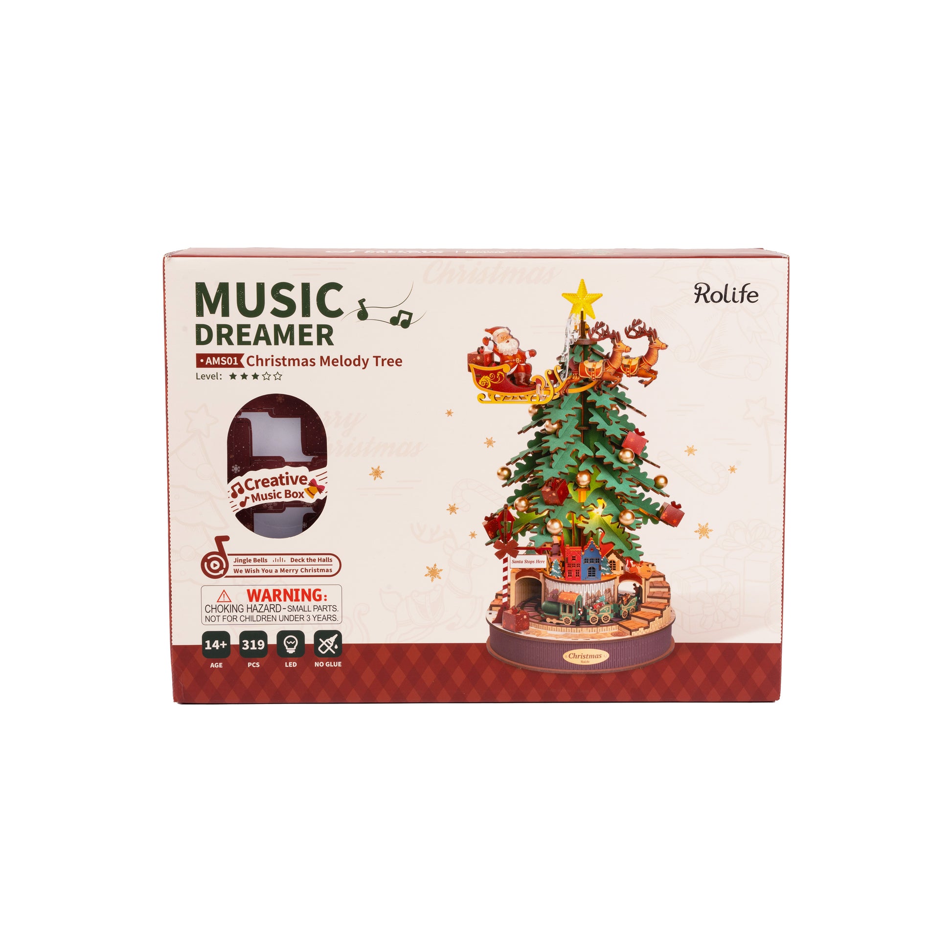 Hands Craft DIY Miniatures 3D Wooden Music Box Puzzle | Christmas Melody Tree