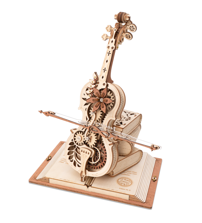 Hands Craft DIY Miniatures 3D Wooden Music Box Puzzle | Magic Cello