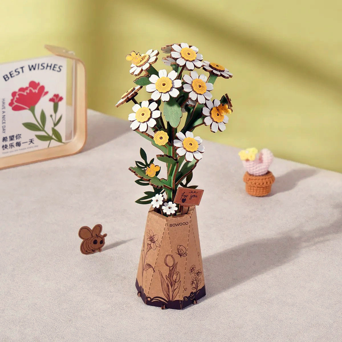 Hands Craft DIY Miniatures 3D Wooden Puzzle | Chamomile