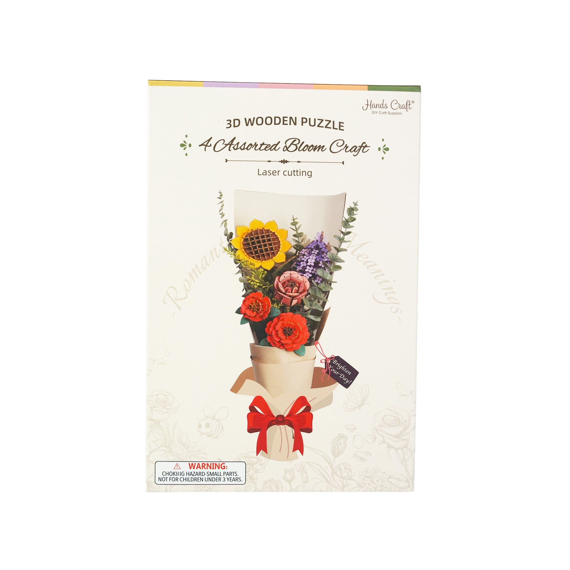 Hands Craft DIY Miniatures 3D Wooden Puzzle | Flower Bundle