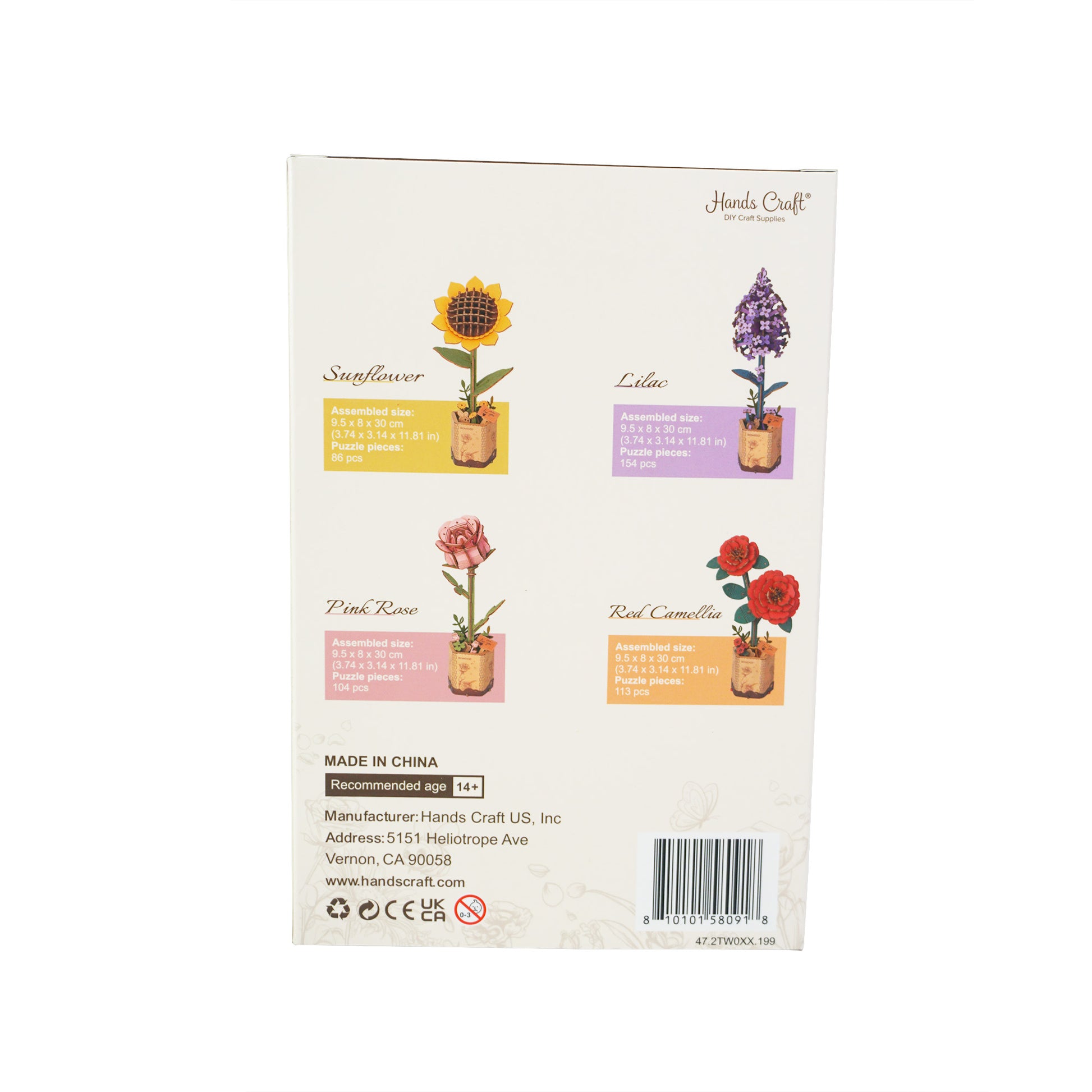 Hands Craft DIY Miniatures 3D Wooden Puzzle | Flower Bundle