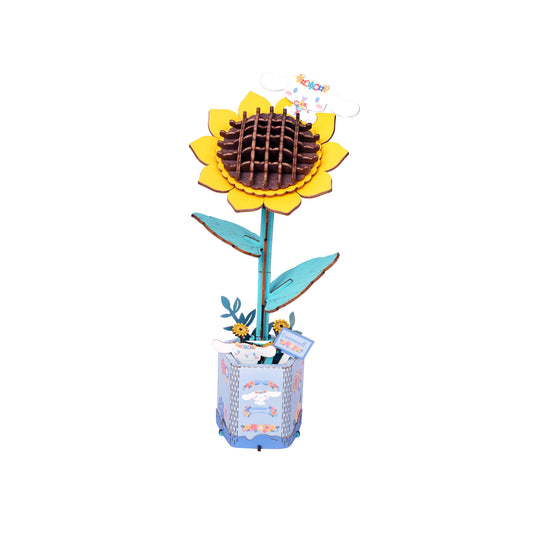Hands Craft DIY Miniatures 3D Wooden Puzzle | Hello Kitty® and Friends Cinnamoroll Sunflower