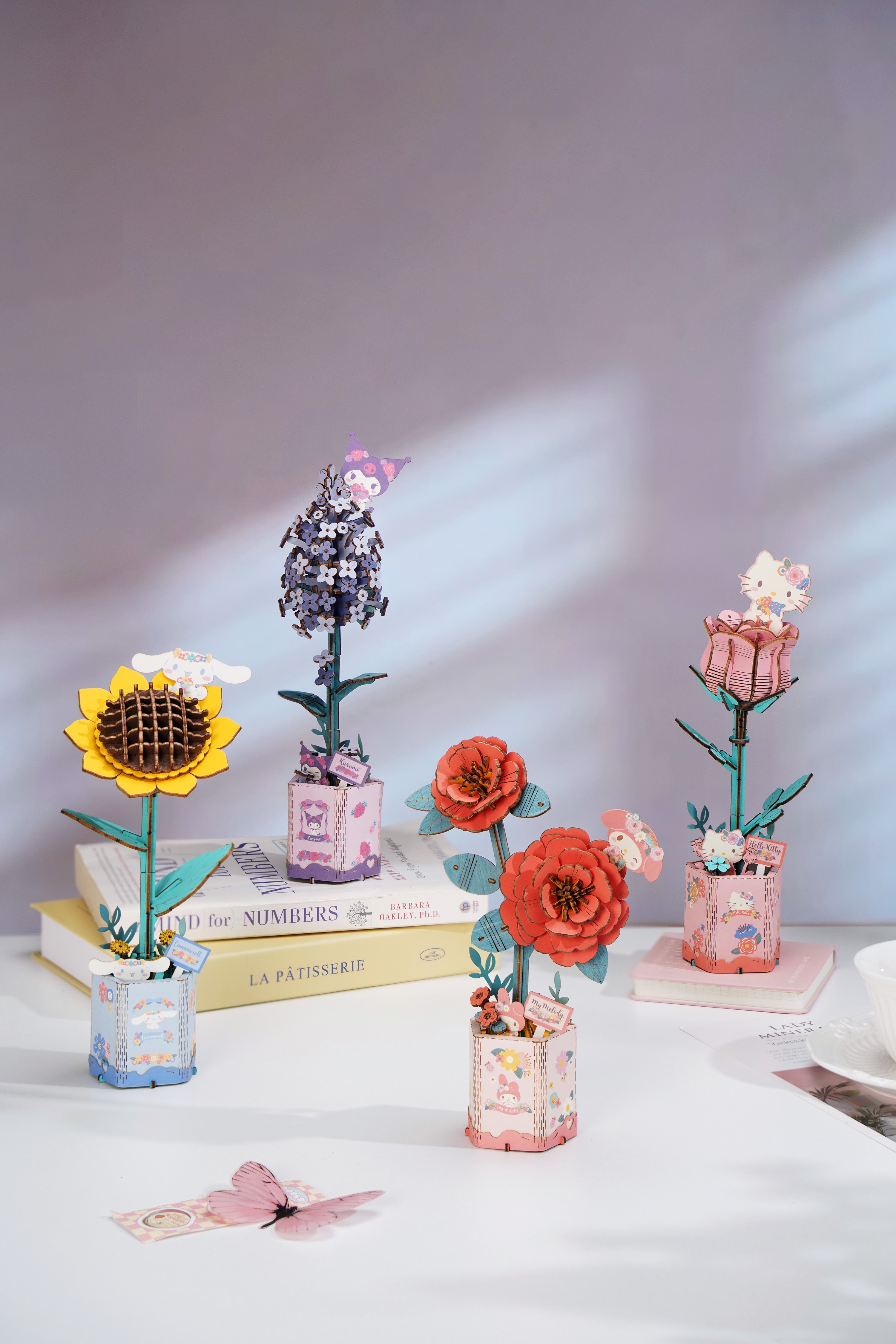 Hands Craft DIY Miniatures 3D Wooden Puzzle | Hello Kitty® and Friends Cinnamoroll Sunflower