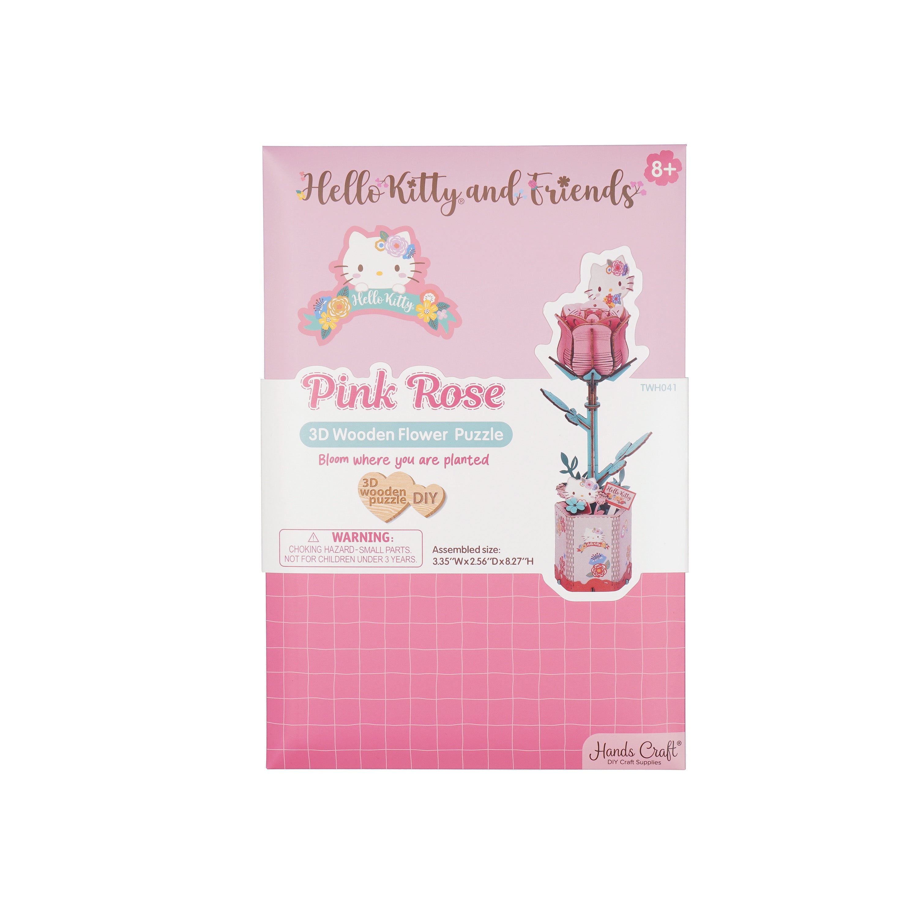 Hands Craft DIY Miniatures 3D Wooden Puzzle | Hello Kitty® and Friends Hello Kitty Pink Rose