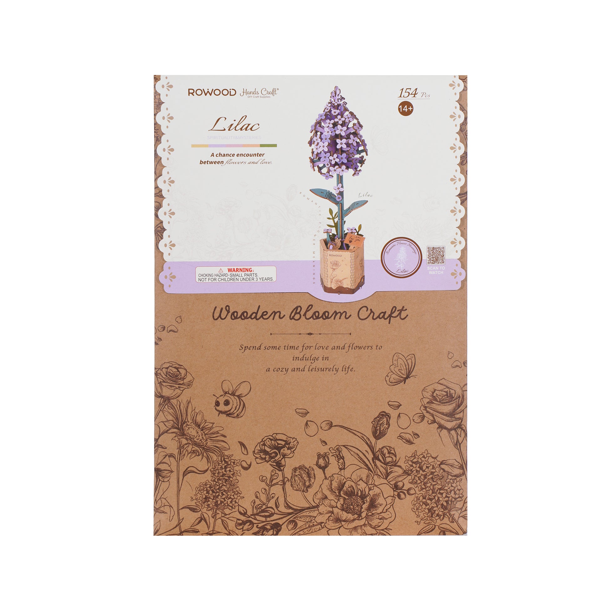 Hands Craft DIY Miniatures 3D Wooden Puzzle | Lilac