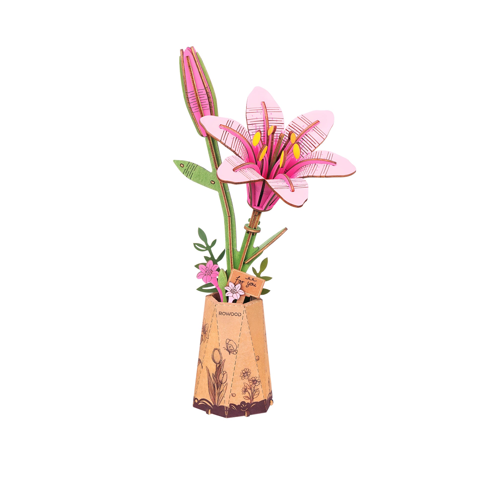 Hands Craft DIY Miniatures 3D Wooden Puzzle | Pink Lily