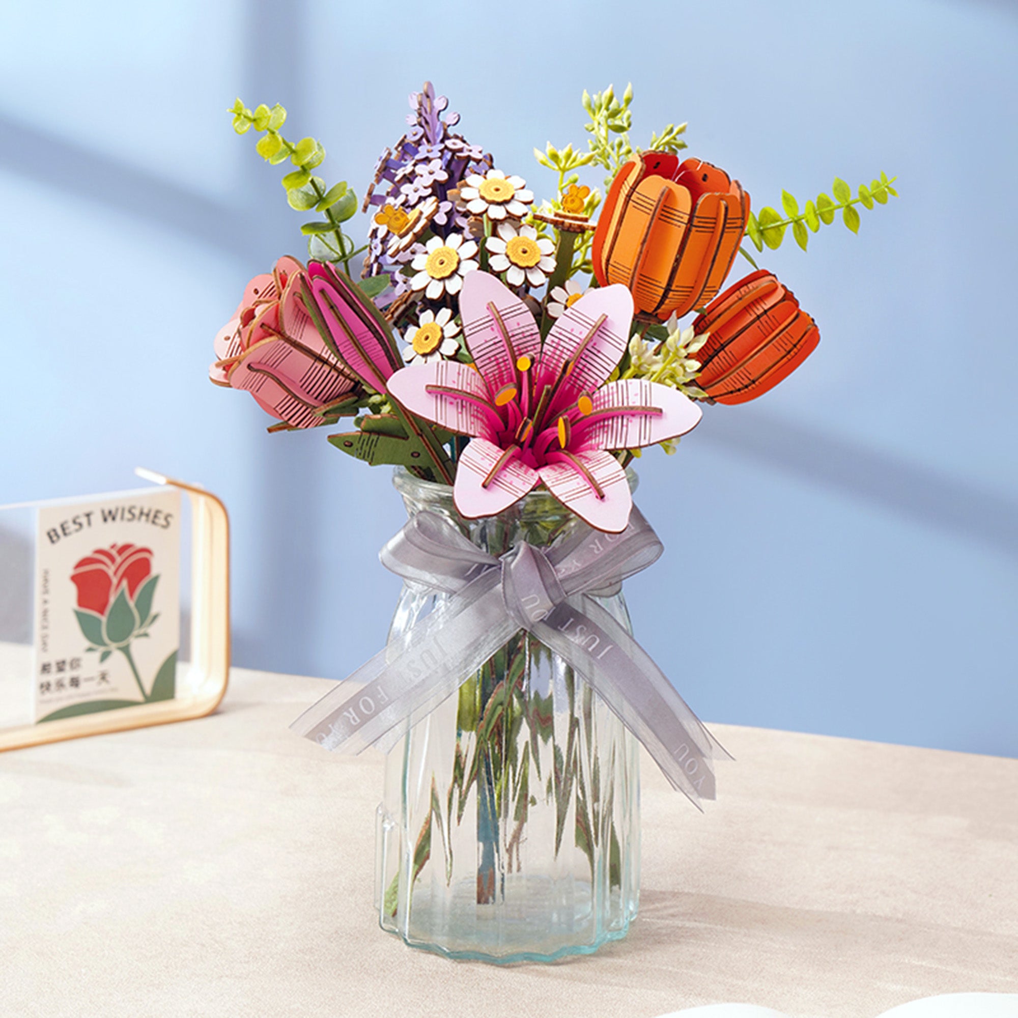 Hands Craft DIY Miniatures 3D Wooden Puzzle | Pink Lily