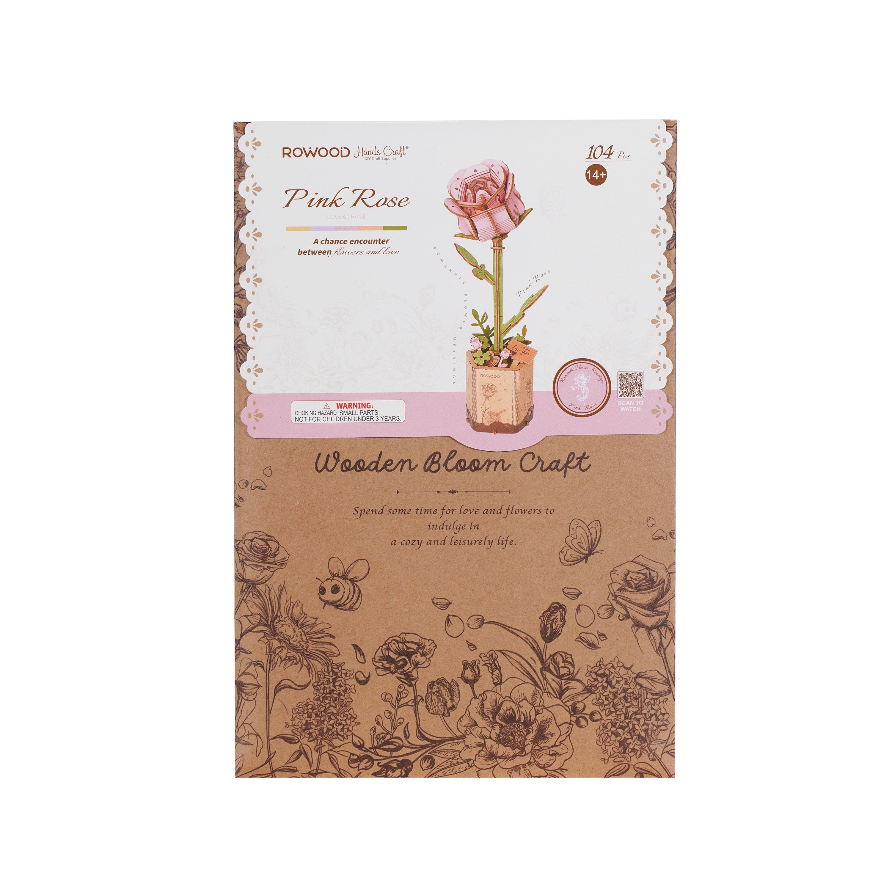 Hands Craft DIY Miniatures 3D Wooden Puzzle | Rose