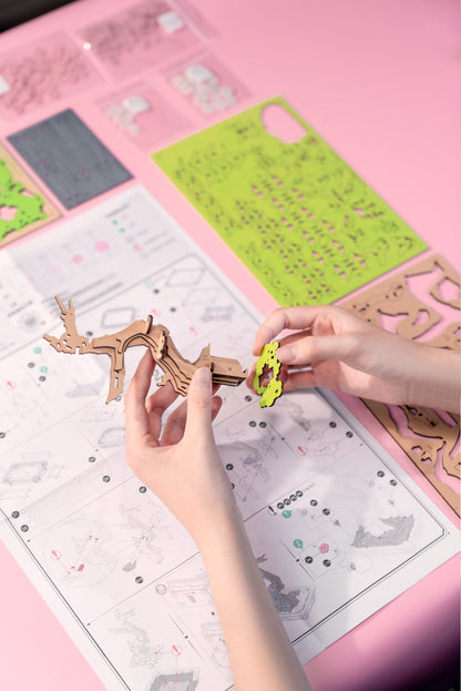 Hands Craft DIY Miniatures 3D Wooden Puzzle | Sakura Bonsai