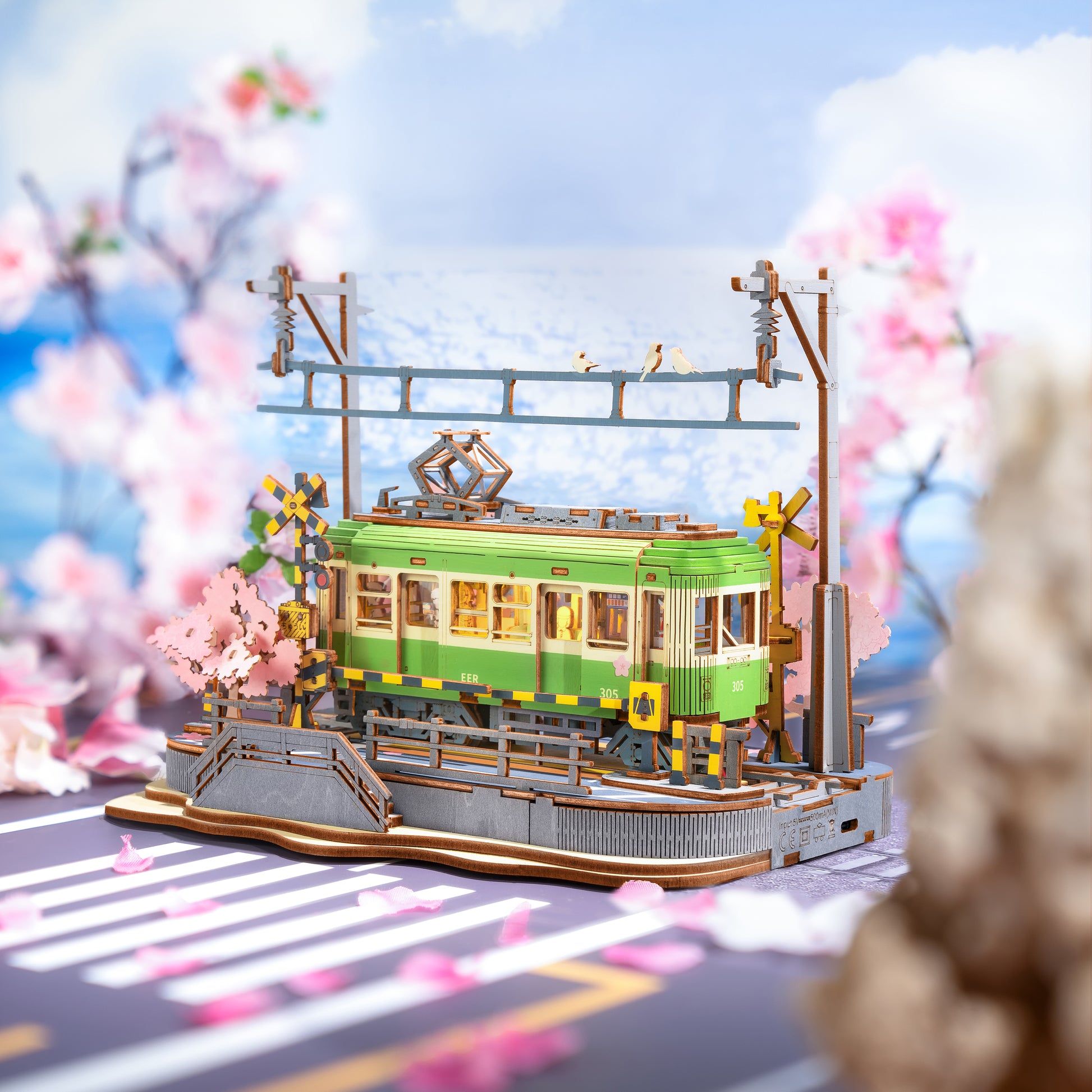 Hands Craft DIY Miniatures 3D Wooden Puzzle | Sakura Journey w/ LED Lights