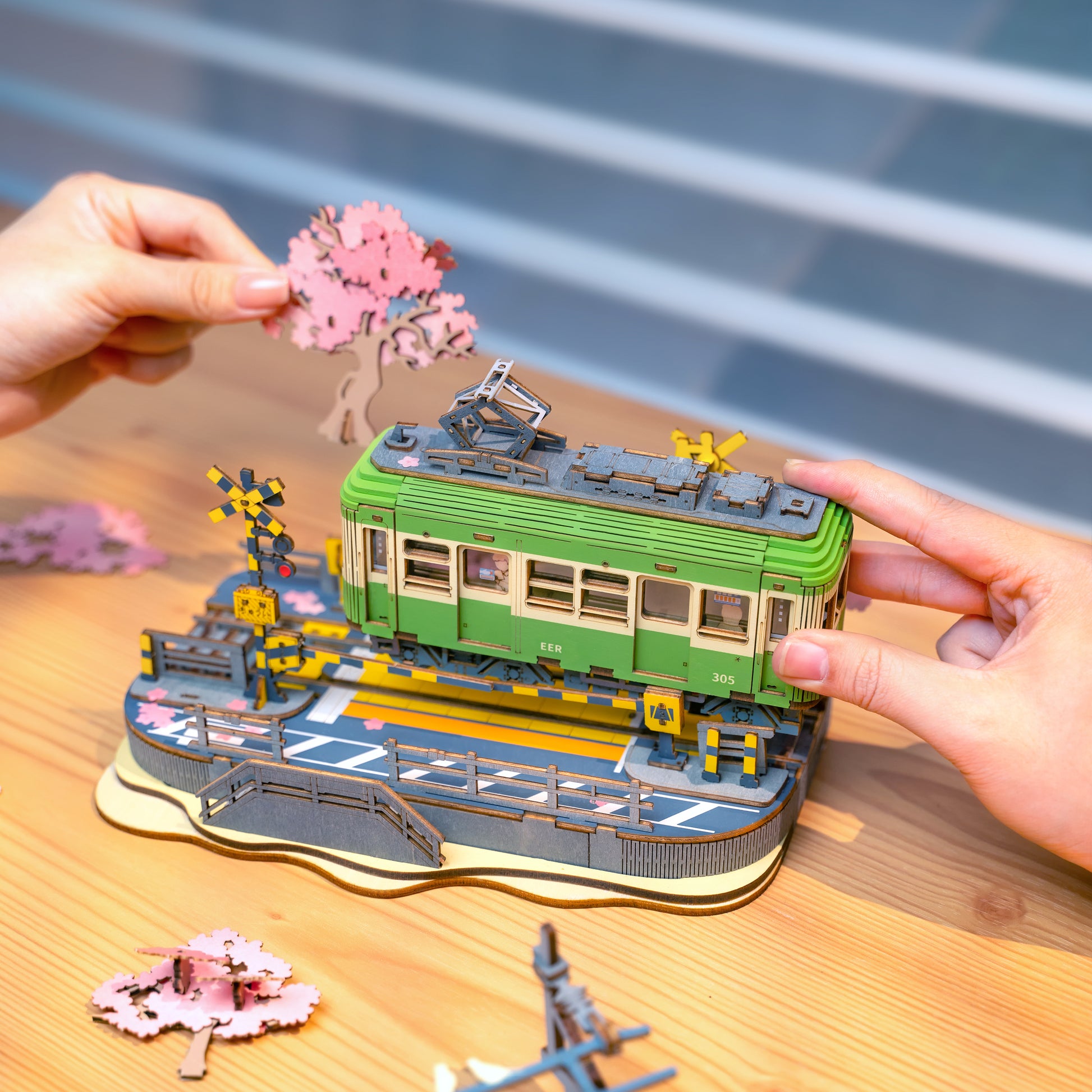 Hands Craft DIY Miniatures 3D Wooden Puzzle | Sakura Journey w/ LED Lights