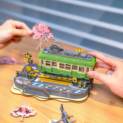 Hands Craft DIY Miniatures 3D Wooden Puzzle | Sakura Journey w/ LED Lights