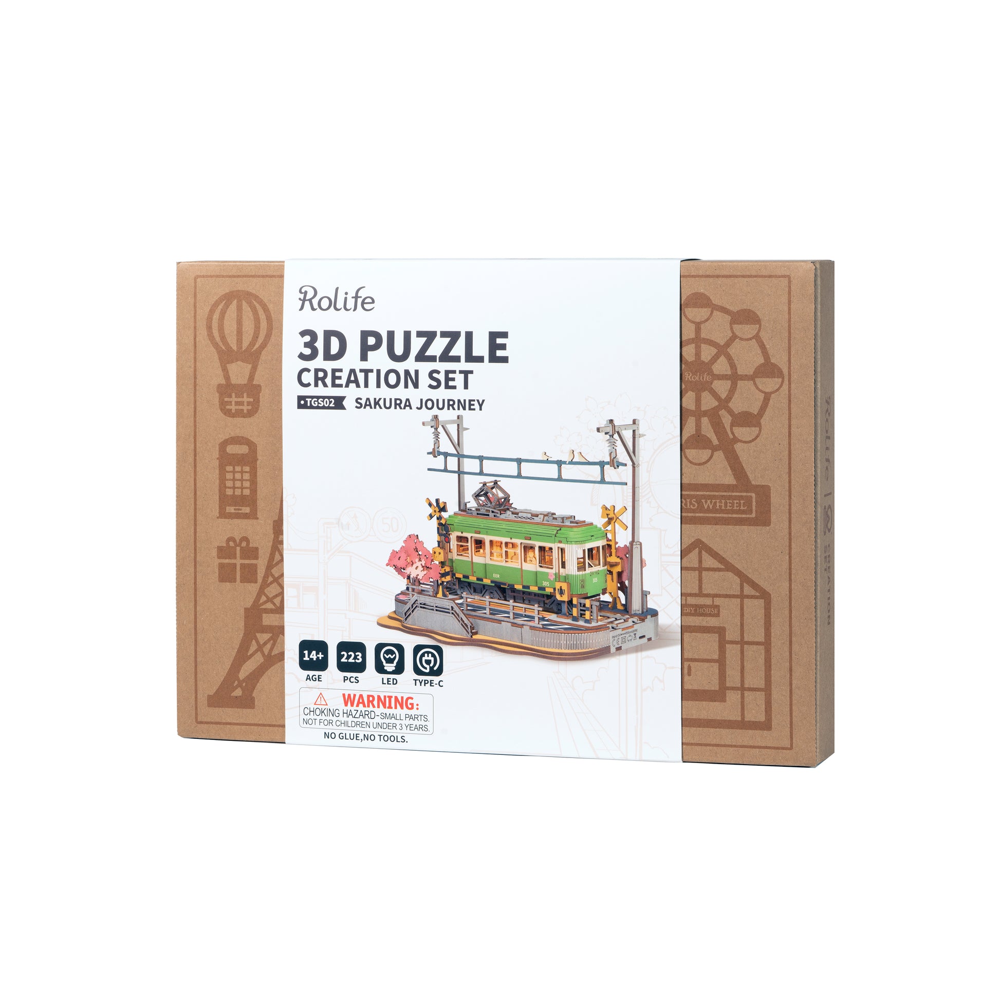 Hands Craft DIY Miniatures 3D Wooden Puzzle | Sakura Journey w/ LED Lights