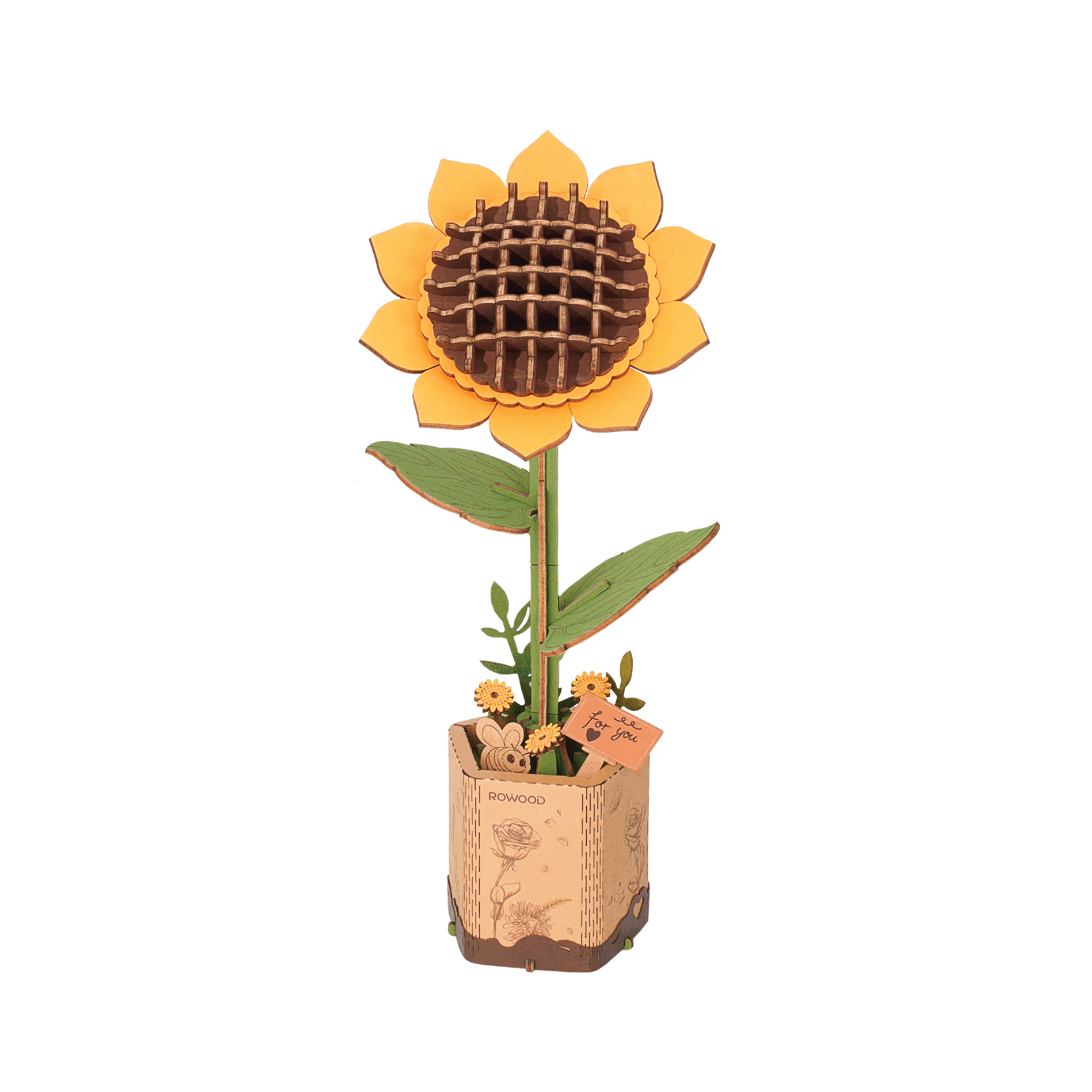 Hands Craft DIY Miniatures 3D Wooden Puzzle | Sunflower