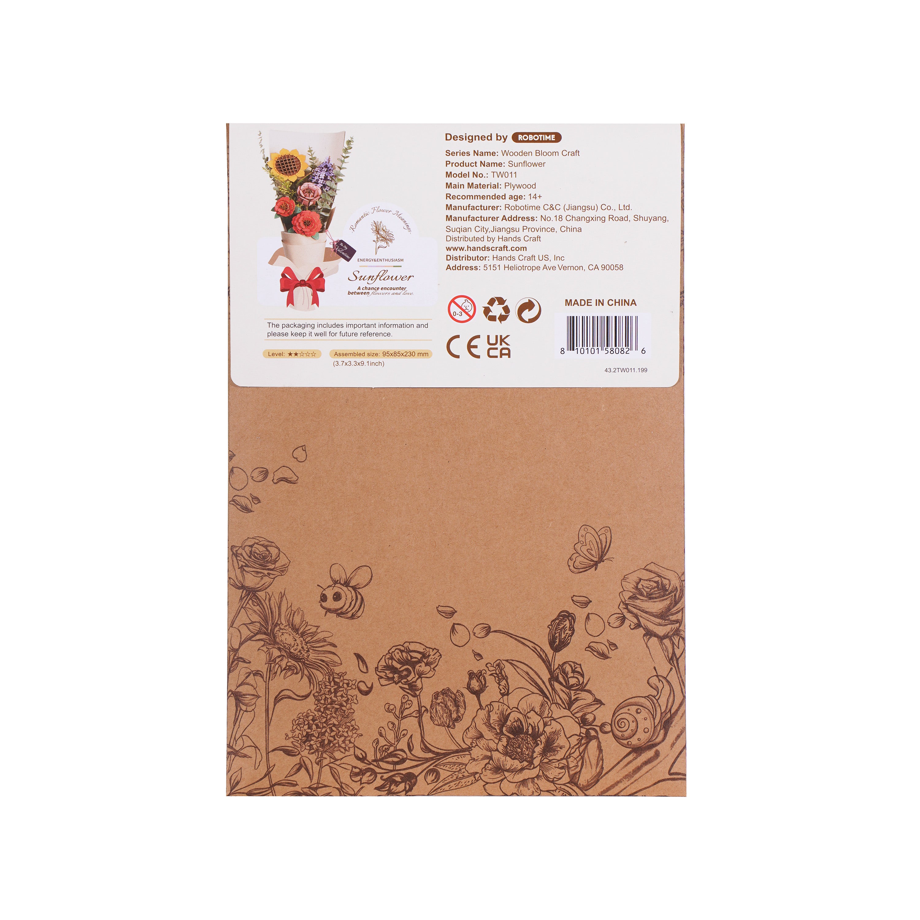 Hands Craft DIY Miniatures 3D Wooden Puzzle | Sunflower