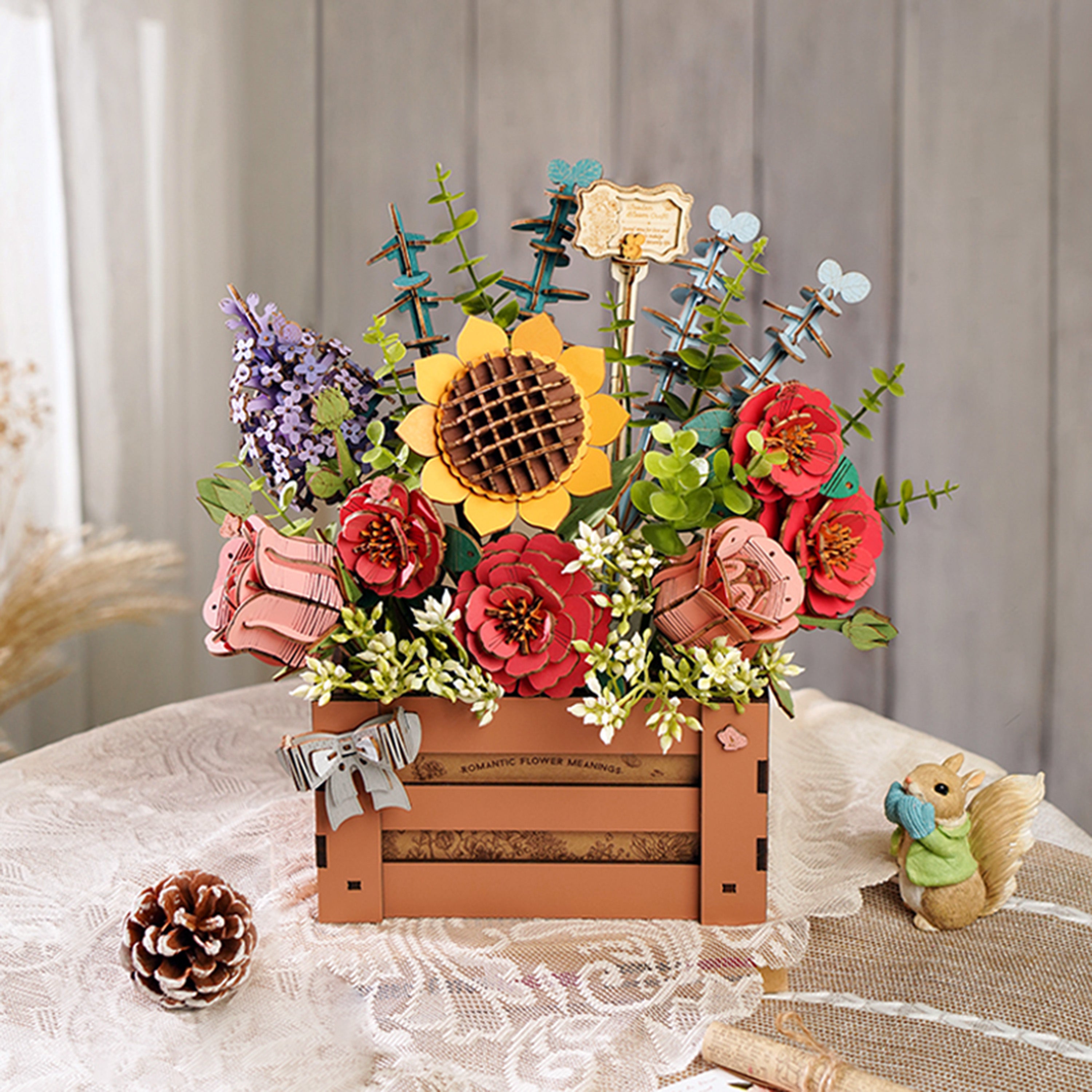 Hands Craft DIY Miniatures 3D Wooden Puzzle | Wooden Bloom Box