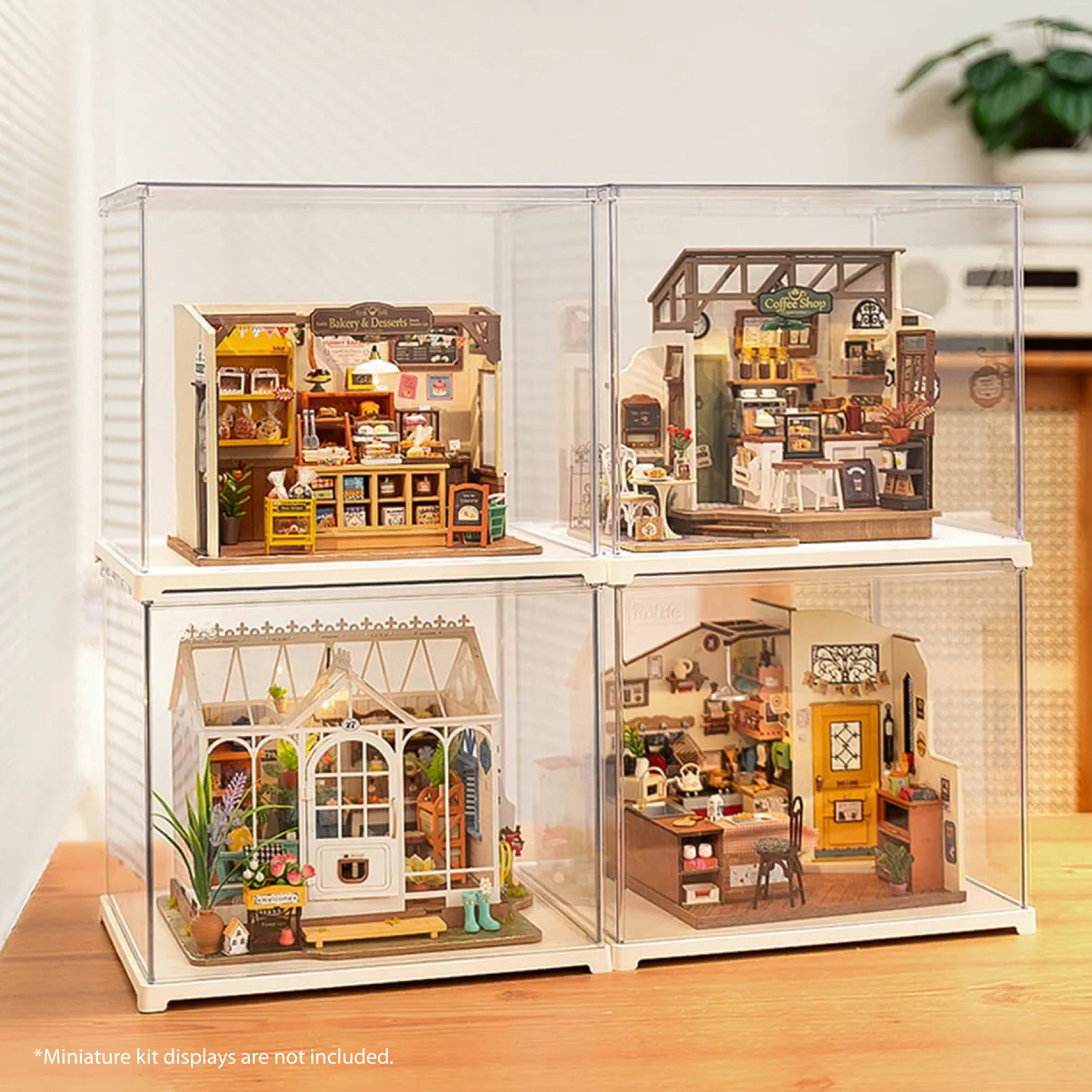 Hands Craft DIY Miniatures Dust Cover | Plastic Display Case