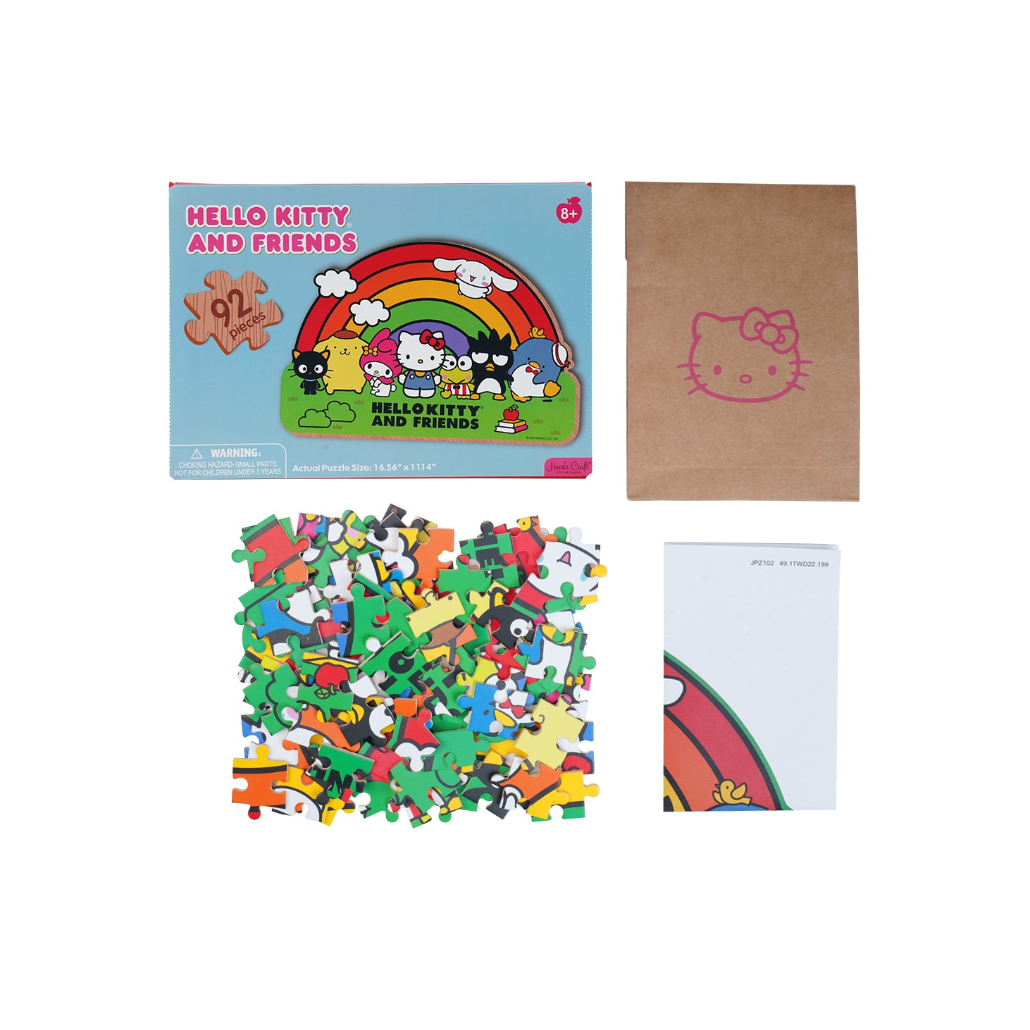 Hands Craft DIY Miniatures Wooden Jigsaw Puzzle | Hello Kitty® and Friends Rainbow